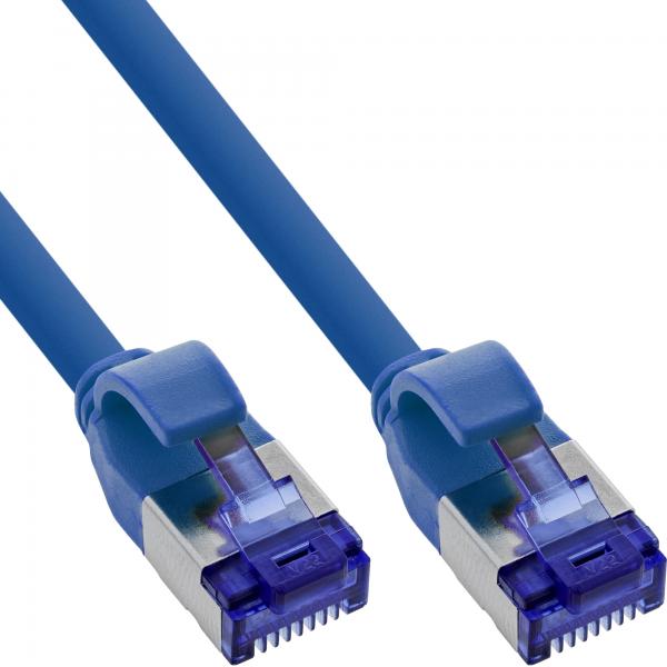 Cavo Patch Inline Slim - Cat.6a - S/ftp - Tpe (lszh) Flessibile - Poe - Blu - 1,5 M
