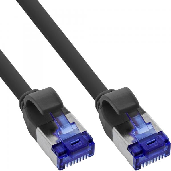 Cavo Patch Inline Slim - Cat.6a - S/ftp - Tpe (lszh) - Poe - Nero - 25 M