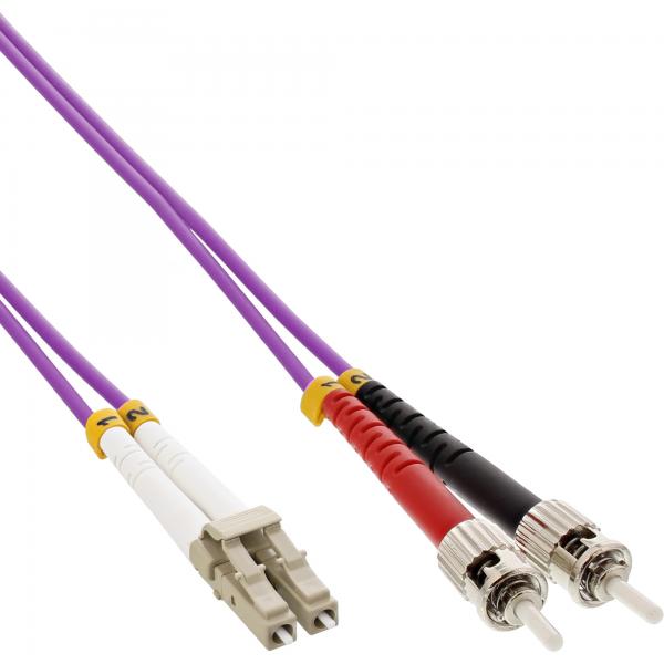 Cavo Duplex In Fibra Ottica Inline - Lc/st - 50/125µm - Om4 - 2m