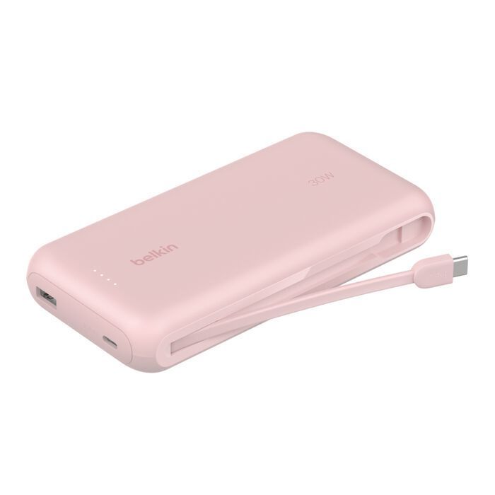 Belkin Boostcharge - Powerbank - Mit Integriertem Kabel - 20000 Mah - 30 Watt - Pd - 3 Ausgabeanschlussstellen (2 X UsB-C, Usb) - Image 3