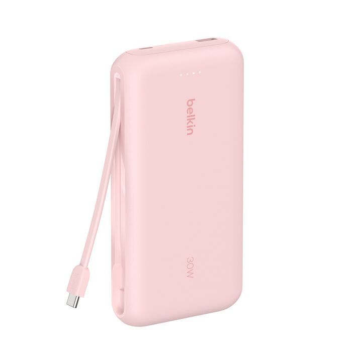 Belkin Boostcharge - Powerbank - Mit Integriertem Kabel - 20000 Mah - 30 Watt - Pd - 3 Ausgabeanschlussstellen (2 X UsB-C, Usb) - Image 4