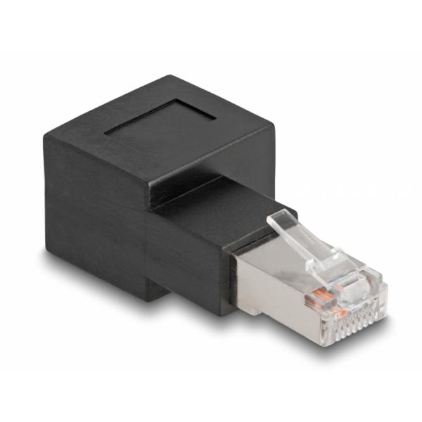Adattatore Di Rete Delock - RJ-45 (m) Angolato A Destra Su RJ-45 (w)