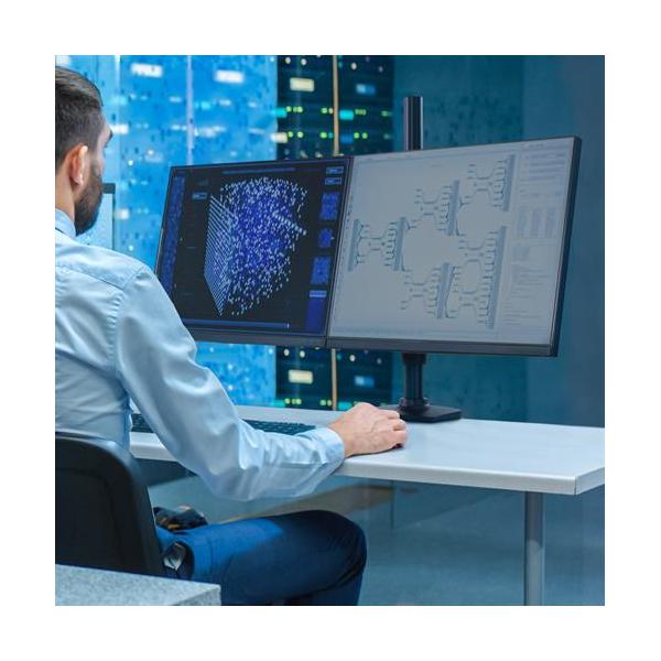 Ergotron Lx - Kit Di Montaggio (braccio Doppio, Colonna Alta) - Per 2 Display Lcd - Nero Opaco - Dimensioni Dello Schermo: Fino A 101,6 Cm (fino A 40 - Image 4