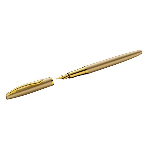 Pelikan Jazz Noble Elegance P36, Oro, Giallo, Sistema Di Riempimento A Cartuccia, Blu, Metallo, Acciaio Inossidabile, Medio