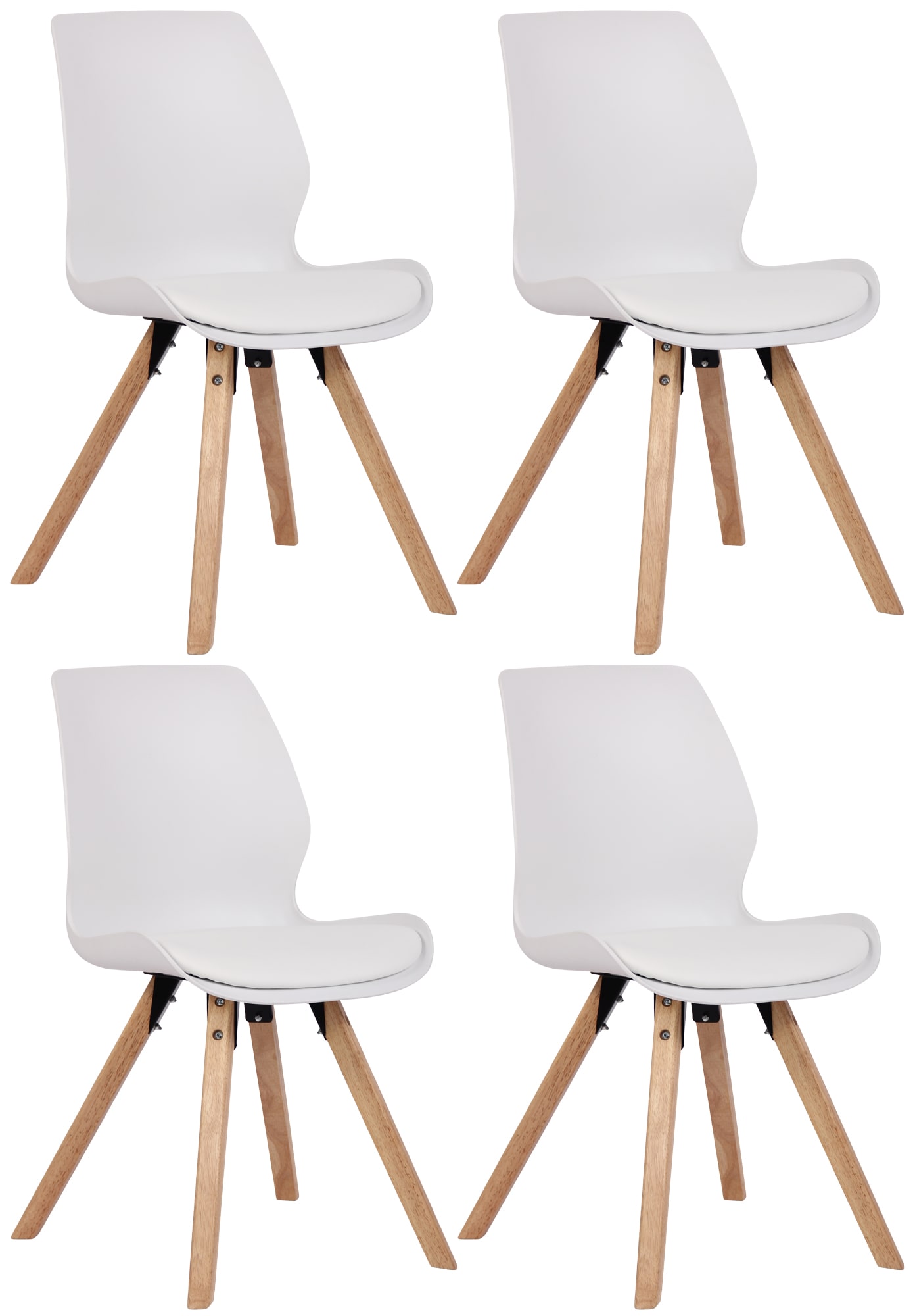 4er Set Stuhl Luna Kunststoff