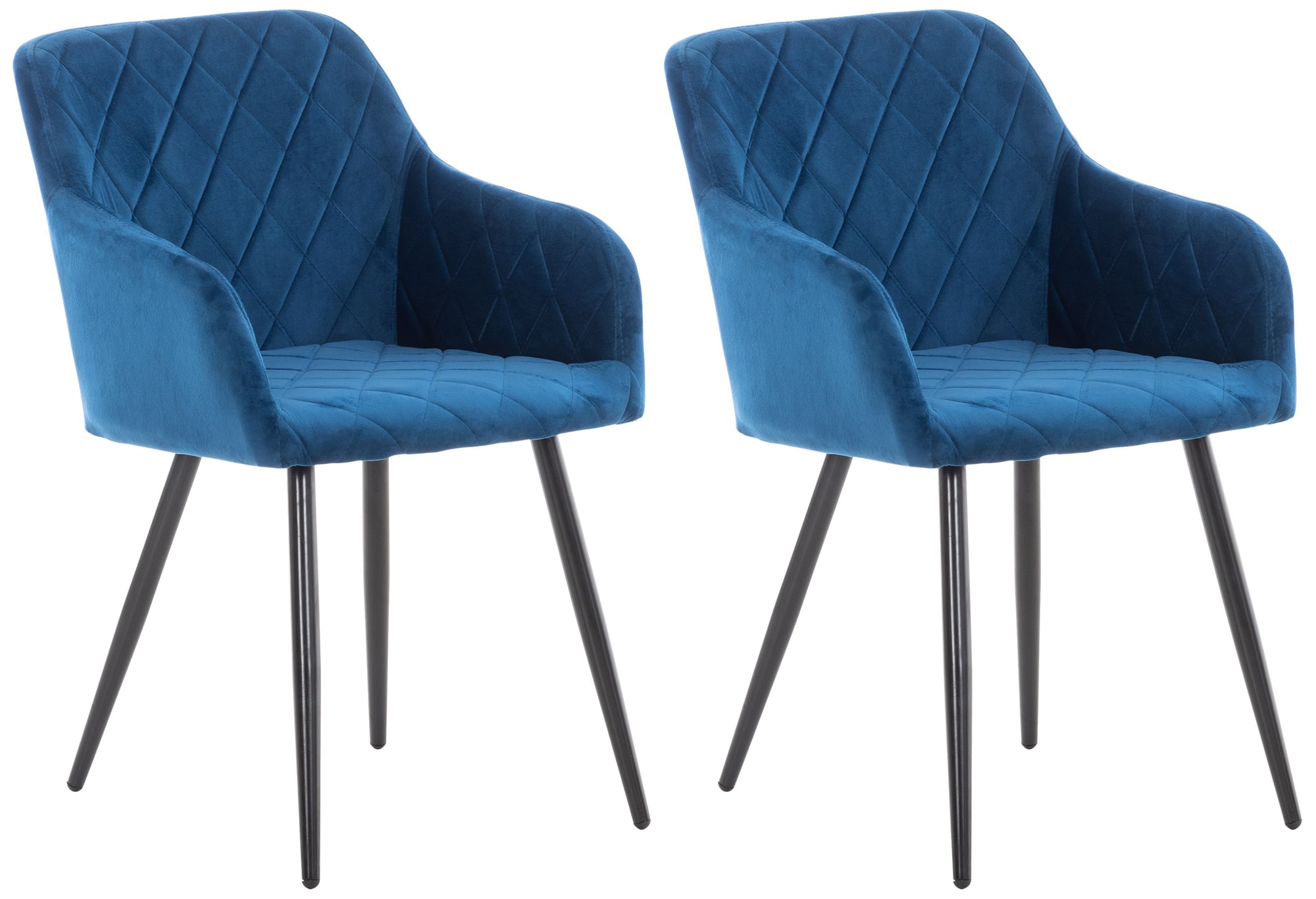 2er Set Esszimmerstuhl Shila Samt