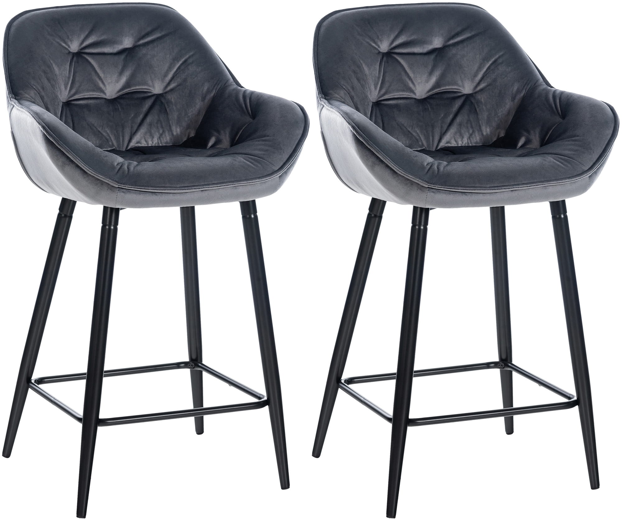 2er Set Barhocker Gibson 76 Samt