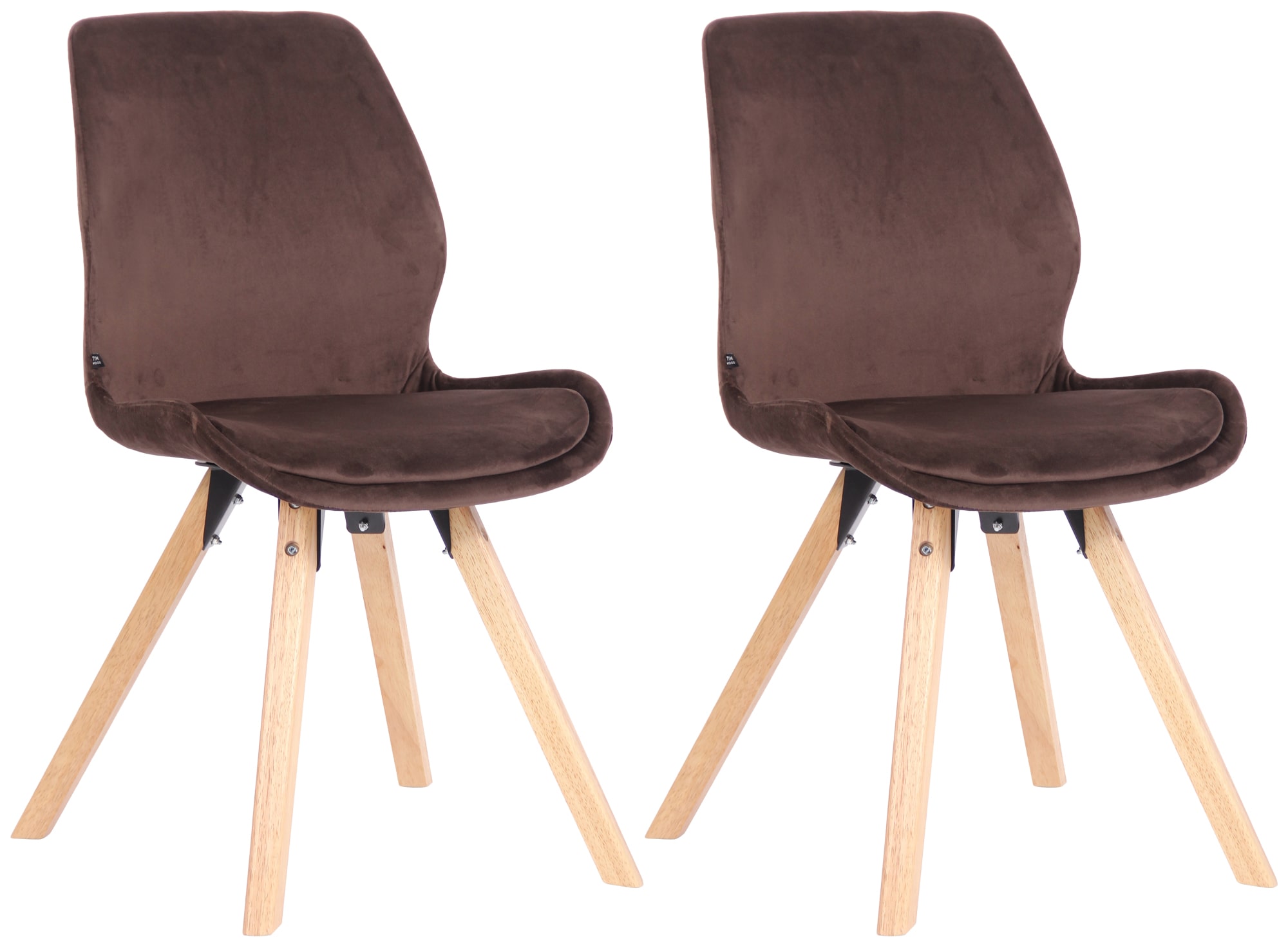 2er Set Stuhl Luna Samt