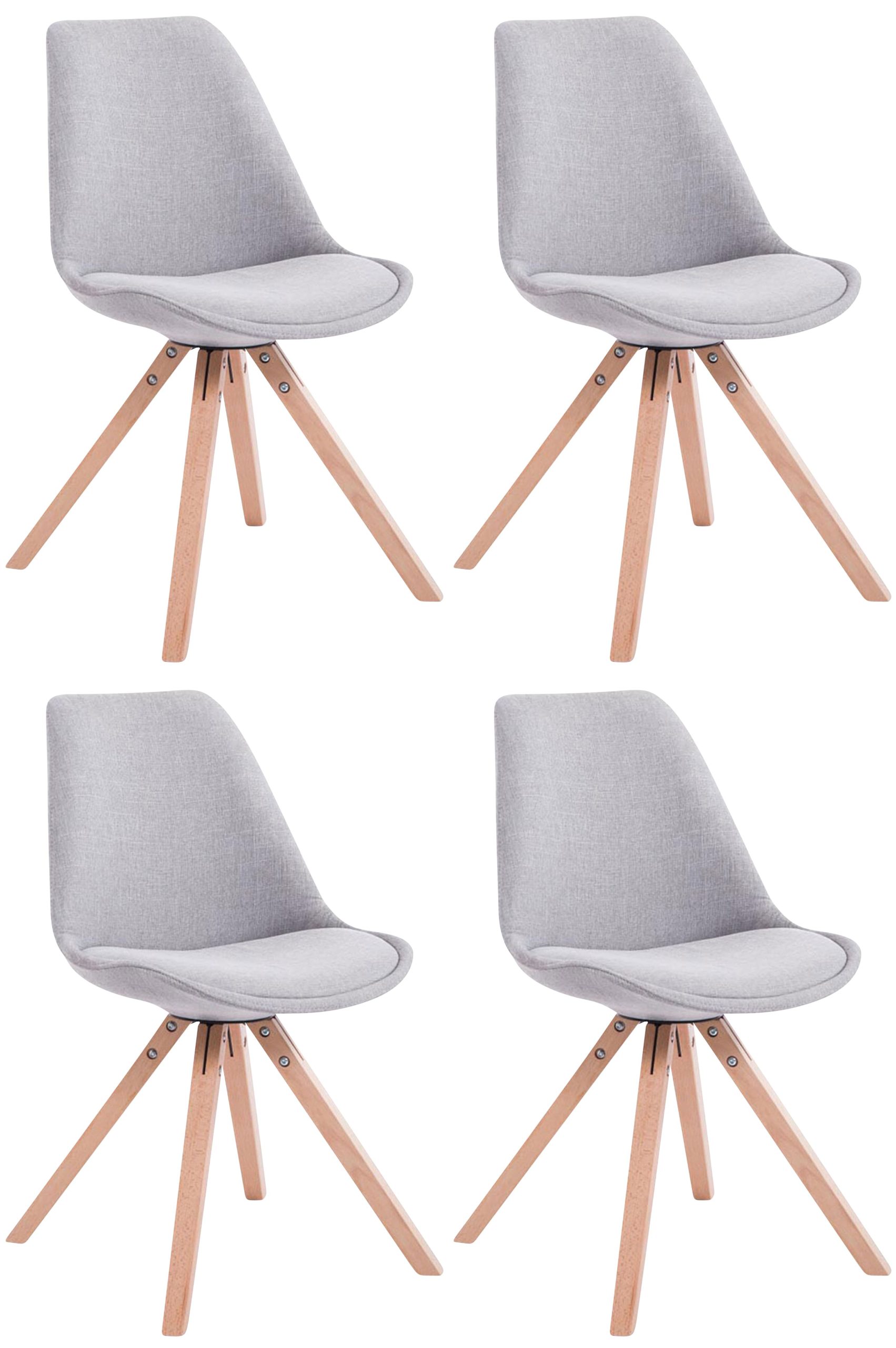 4er Set Besucherstuhl Toulouse Stoff Square Natura