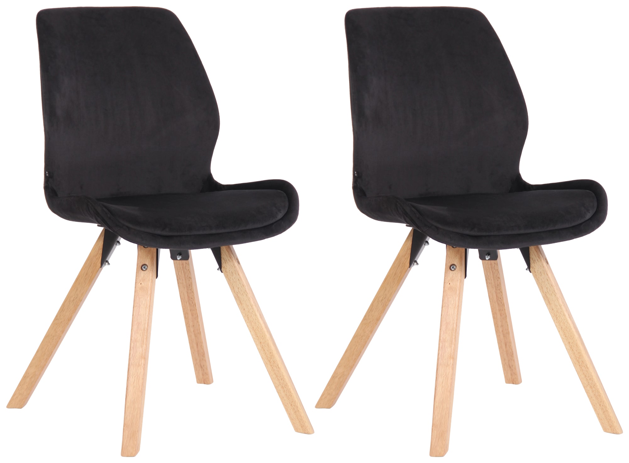 2er Set Stuhl Luna Samt