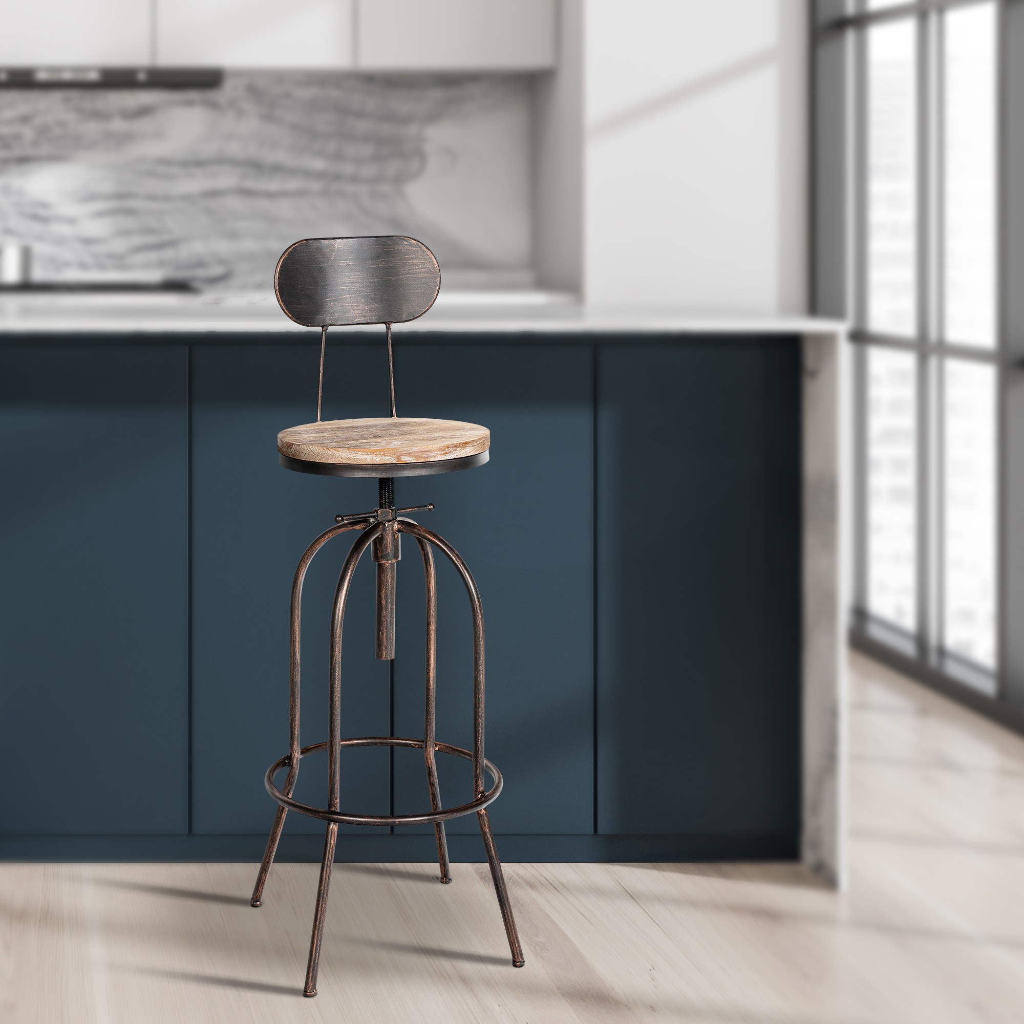 2er Set Barhocker Pino, Holz