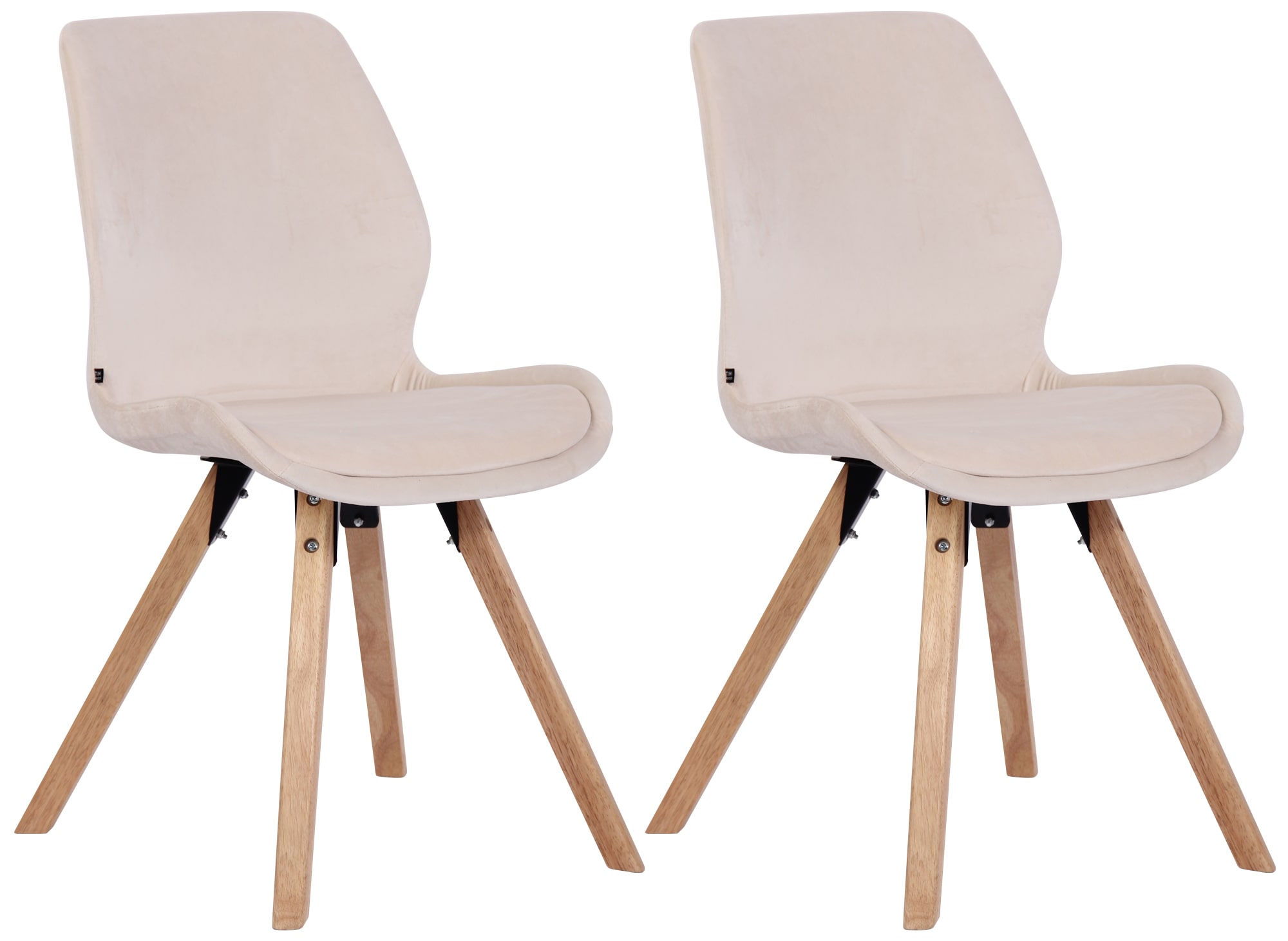 2er Set Stuhl Luna Samt