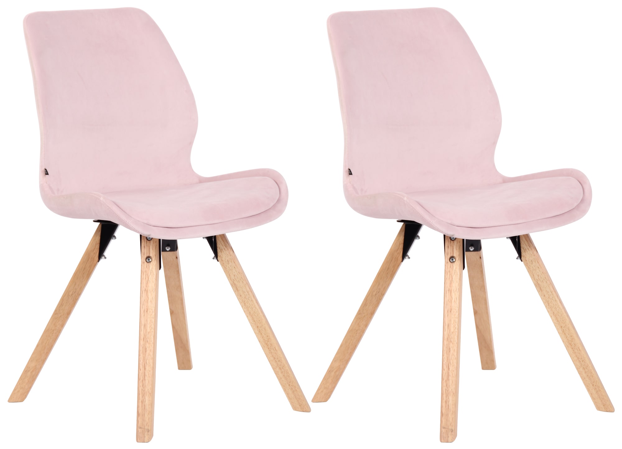2er Set Stuhl Luna Samt