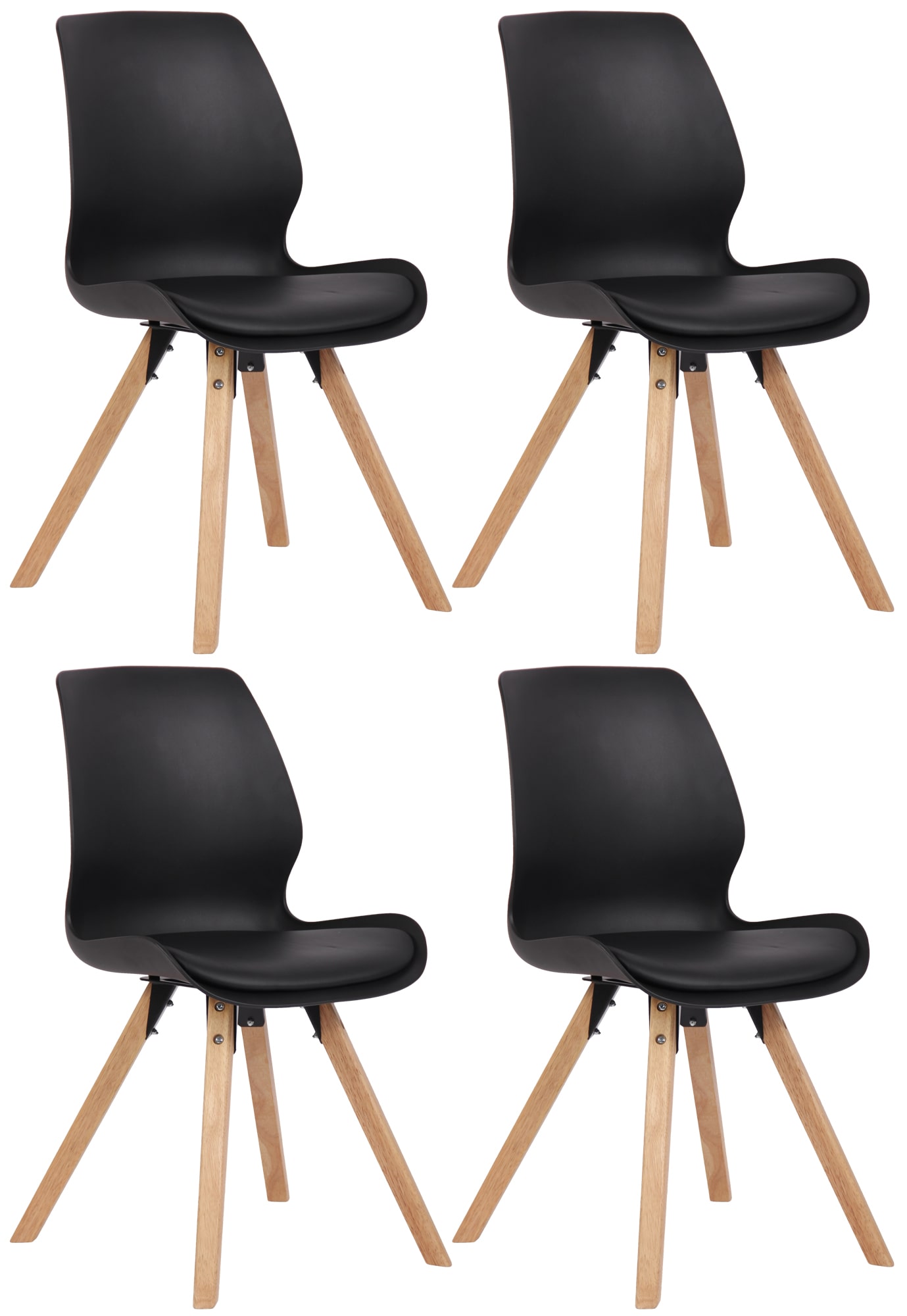 4er Set Stuhl Luna Kunststoff
