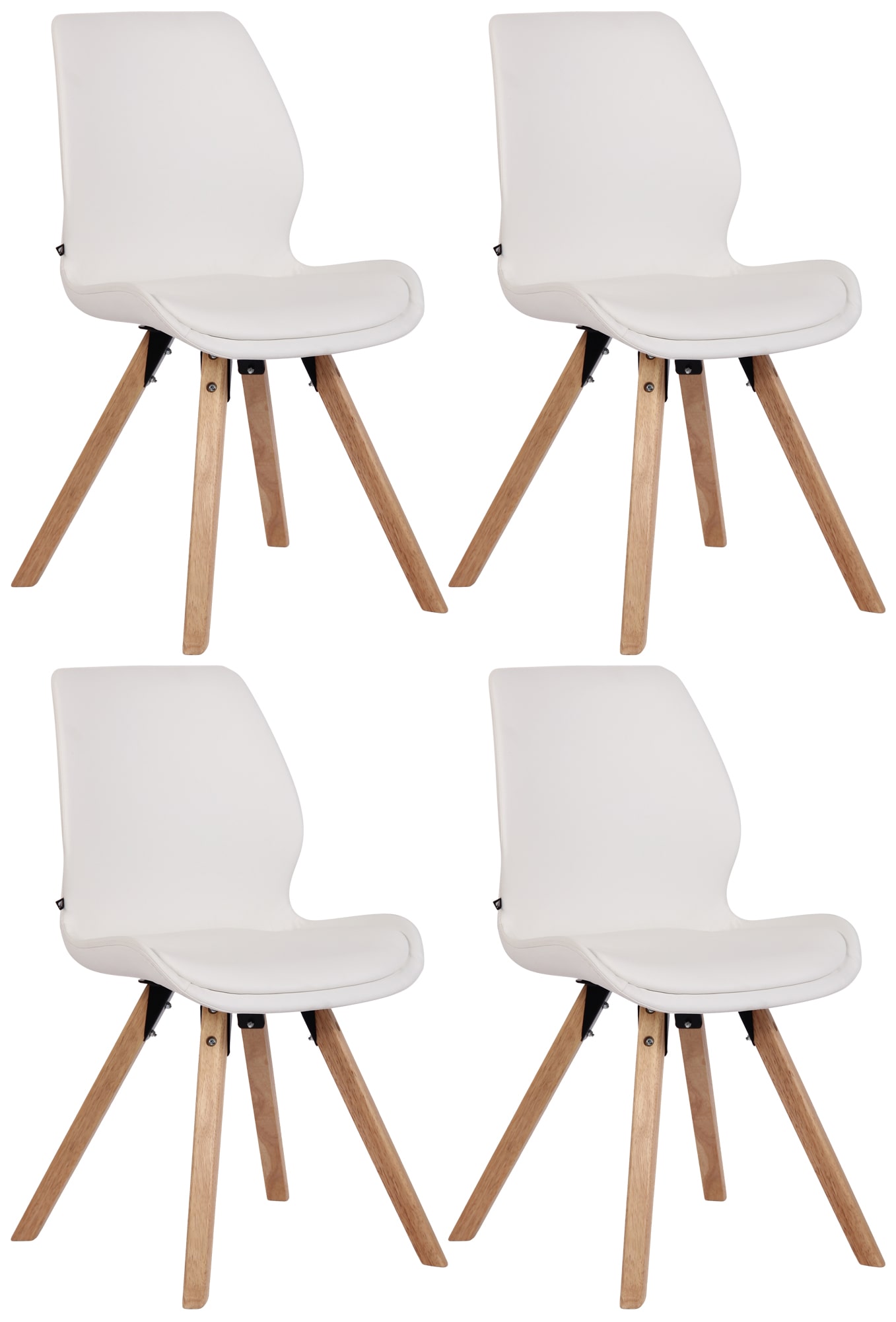 4er Set Stuhl Luna Kunstleder