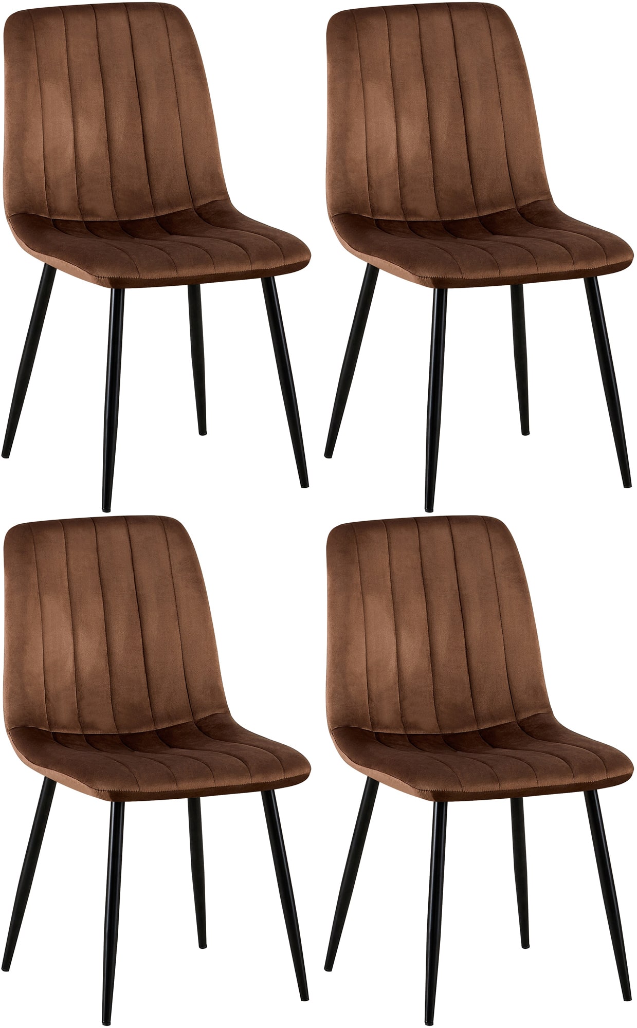 4er Set Stühle Dijon Samt