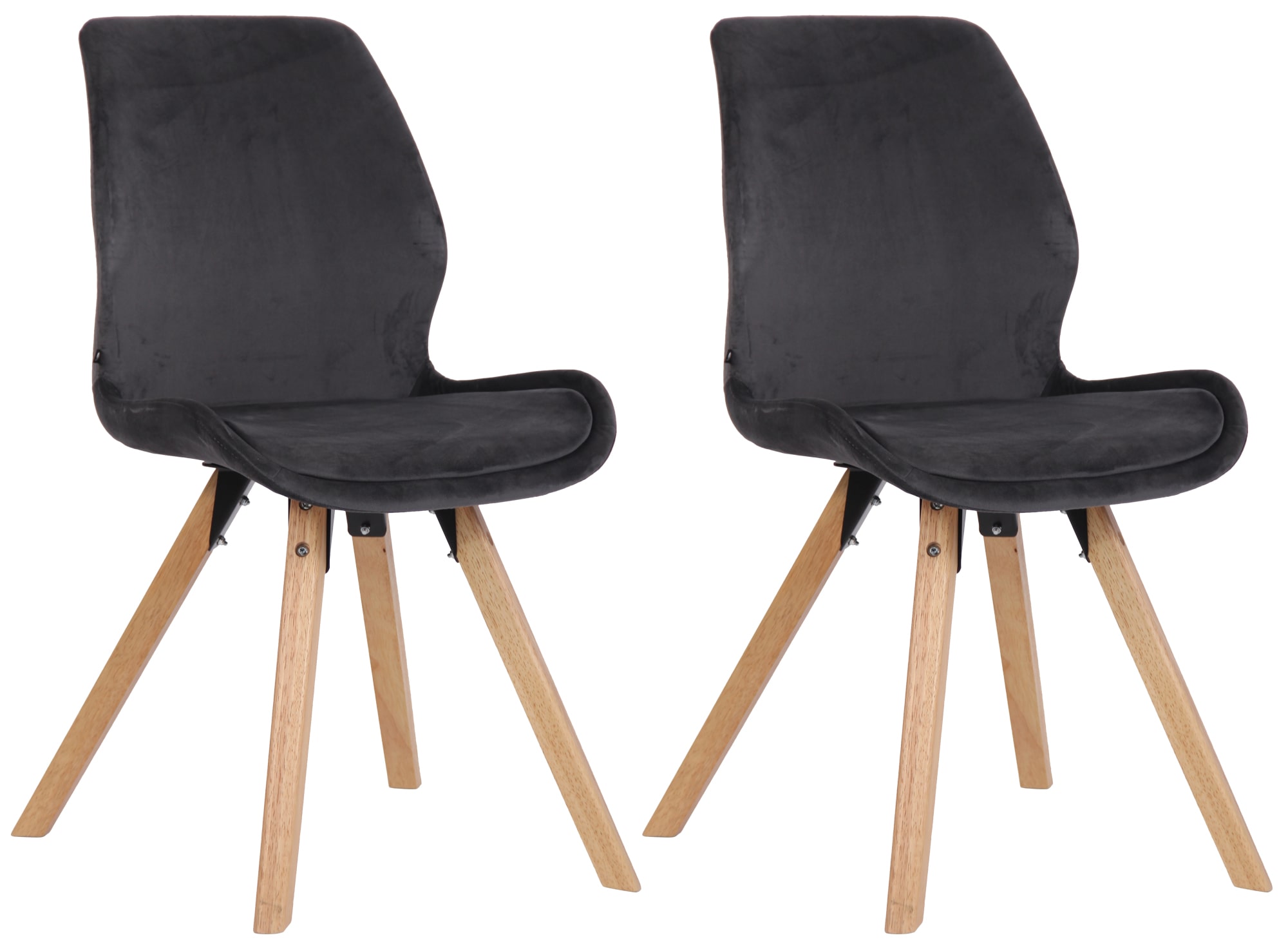 2er Set Stuhl Luna Samt