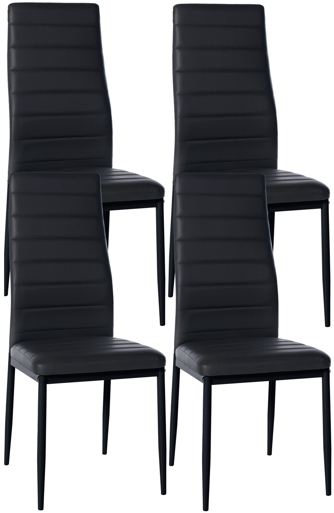 4er Set Esszimmerstühle Mayfair Kunstleder