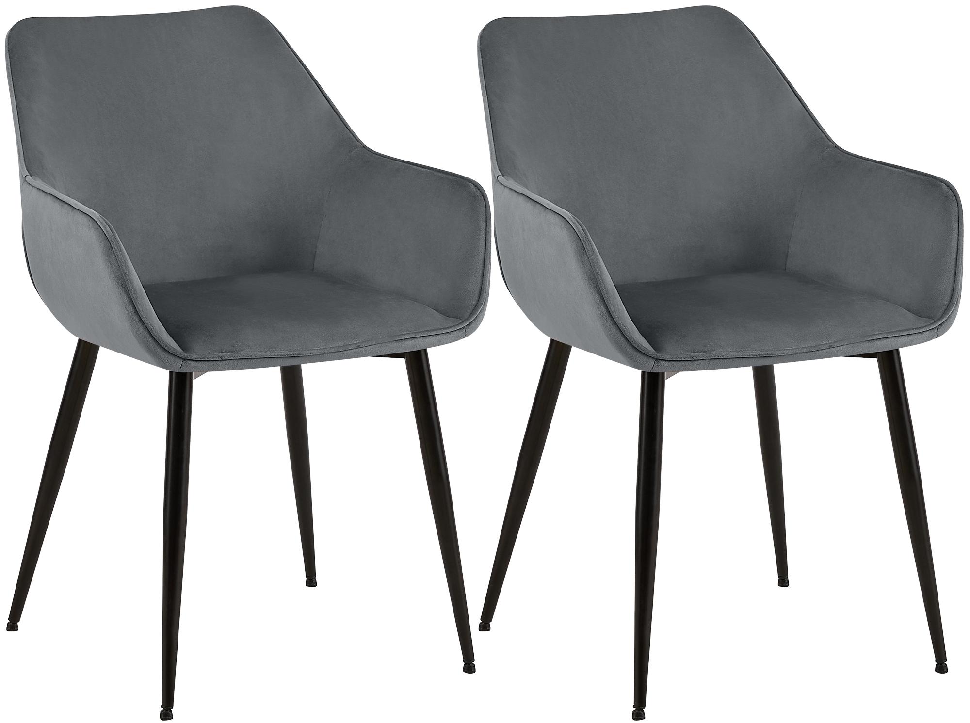 2er Set Esszimmerstuhl Vessa Samt
