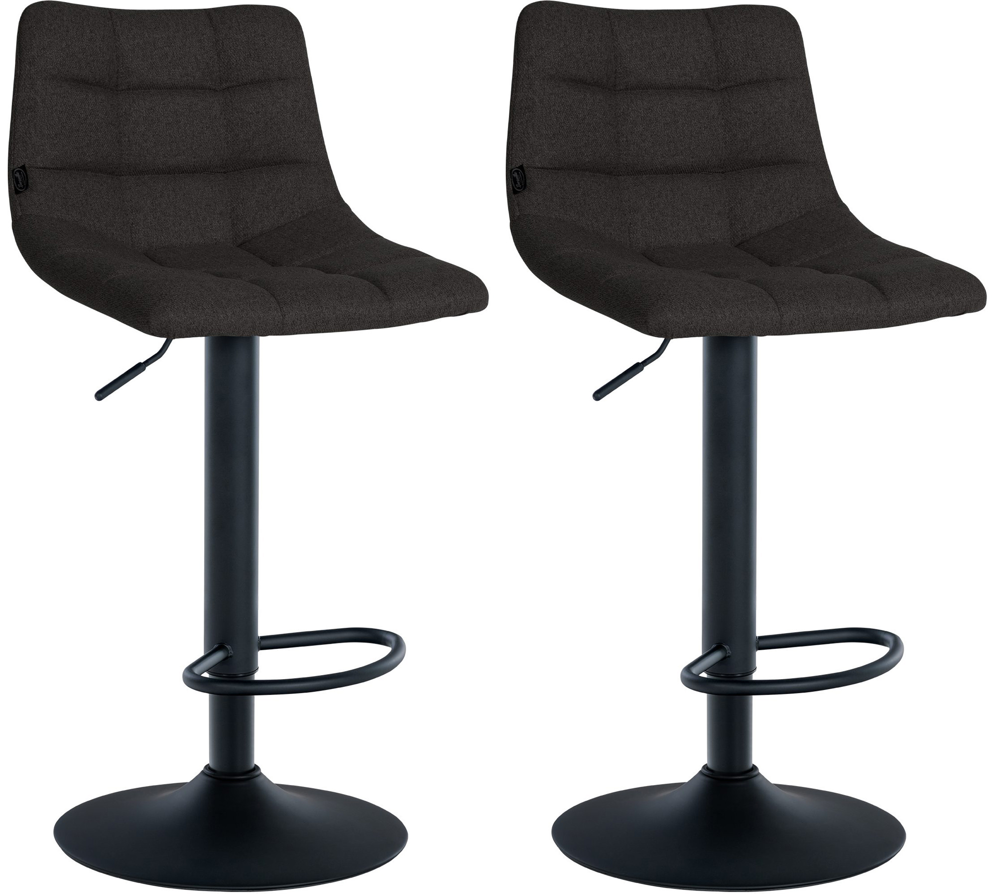 2er Set Barhocker Jerry Stoff Schwarz