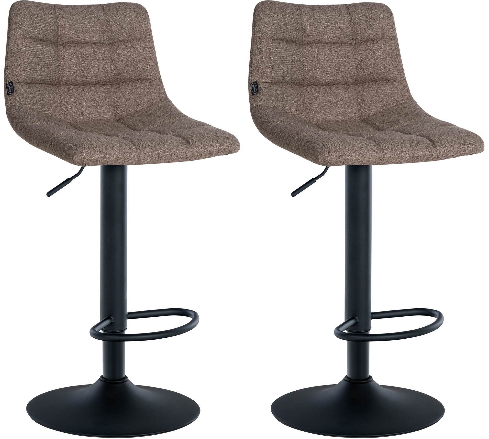 2er Set Barhocker Jerry Stoff Schwarz