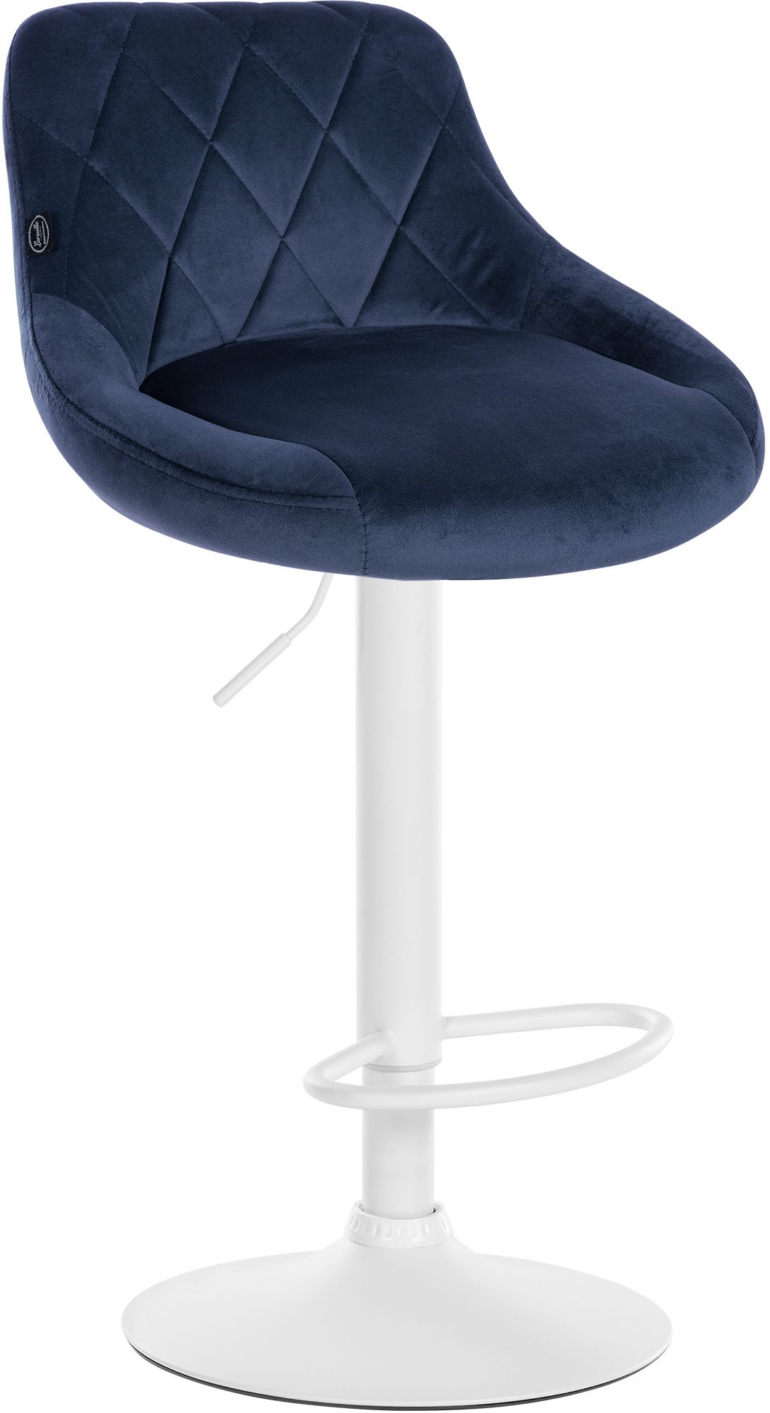 2er Set Barhocker Lazio Samt Weiß - Image 3