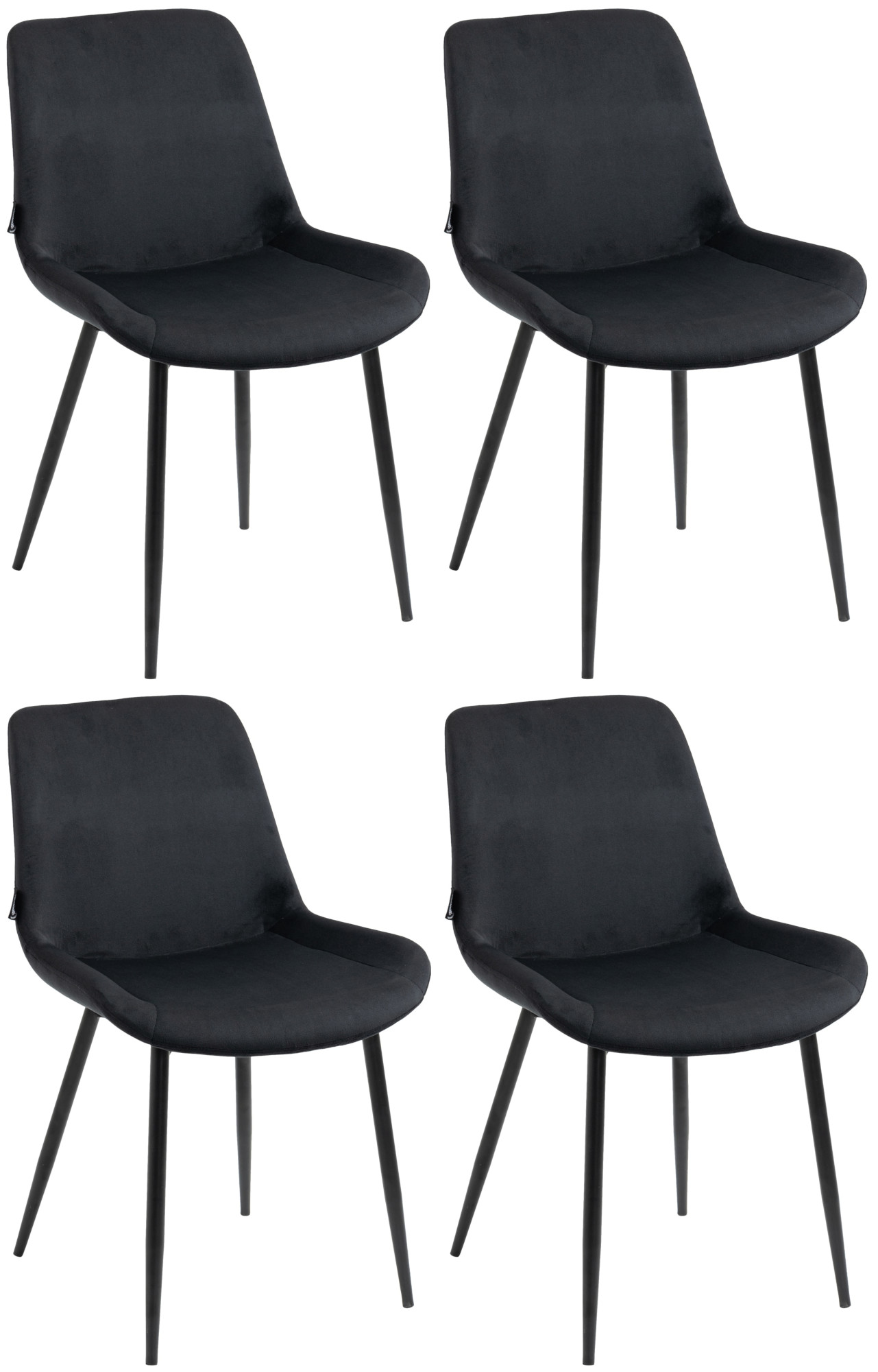 4er Set Esszimmerstühle Victoria Samt