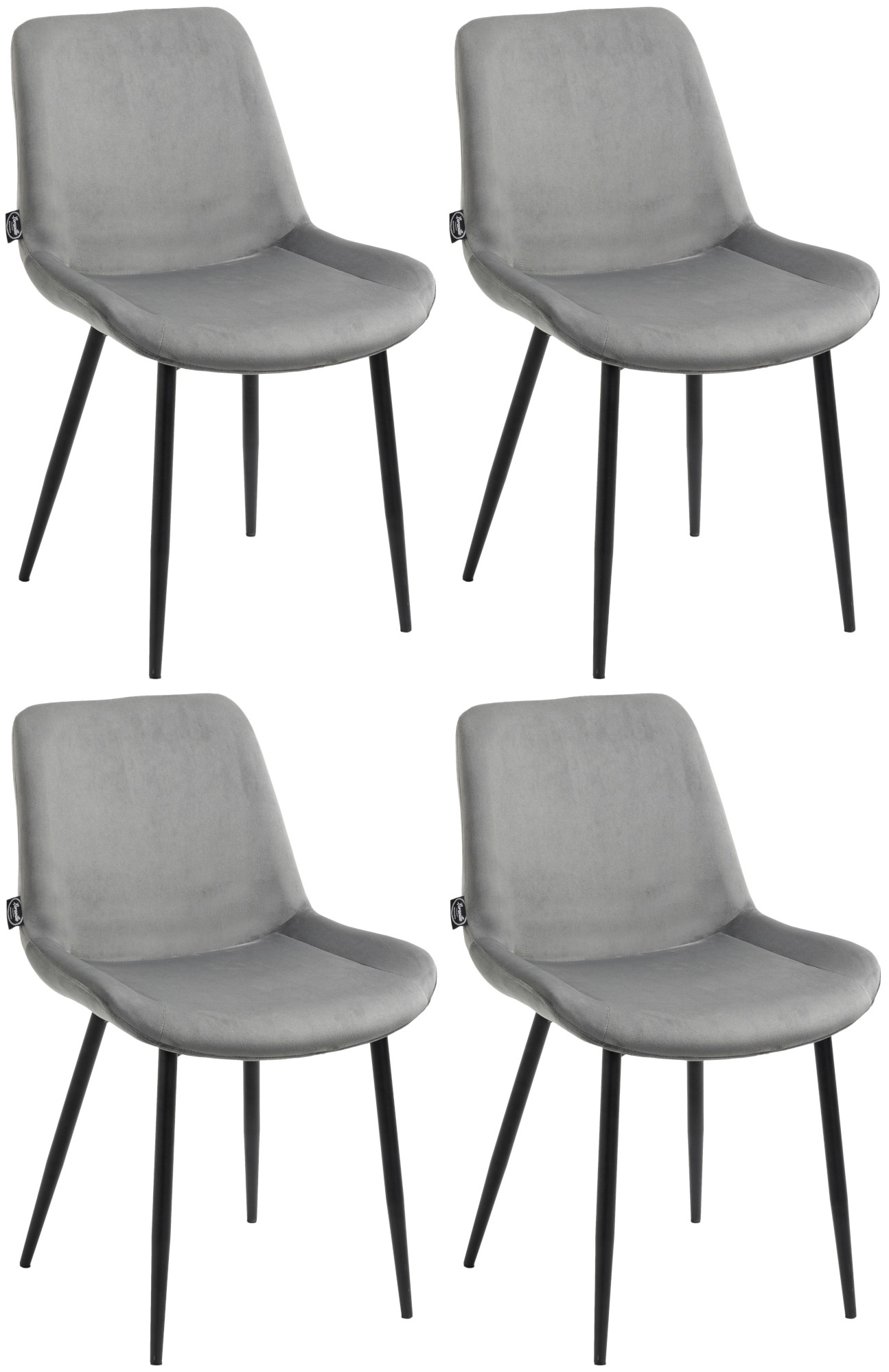 4er Set Esszimmerstühle Victoria Samt