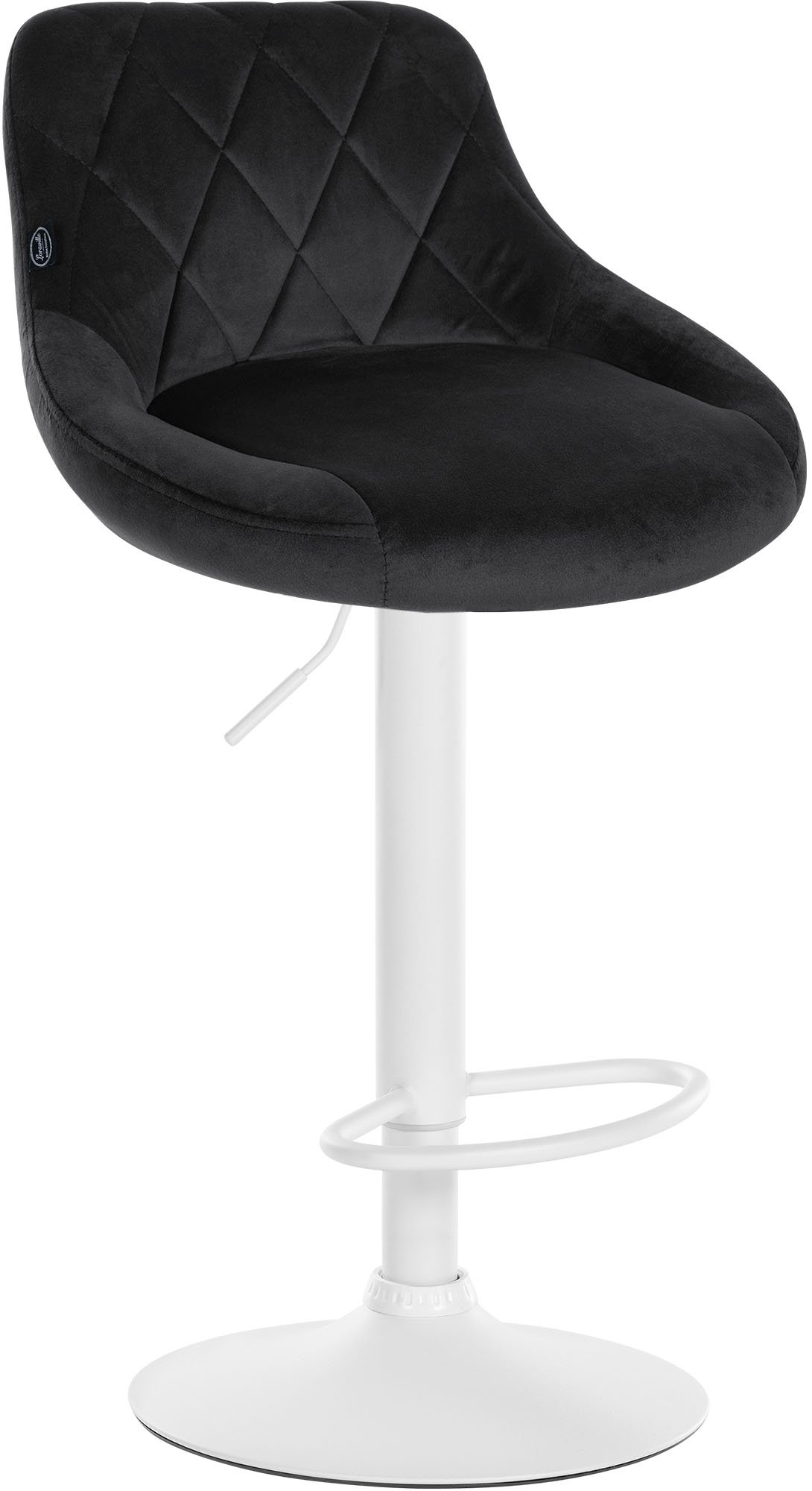 2er Set Barhocker Lazio Samt Weiß - Image 3