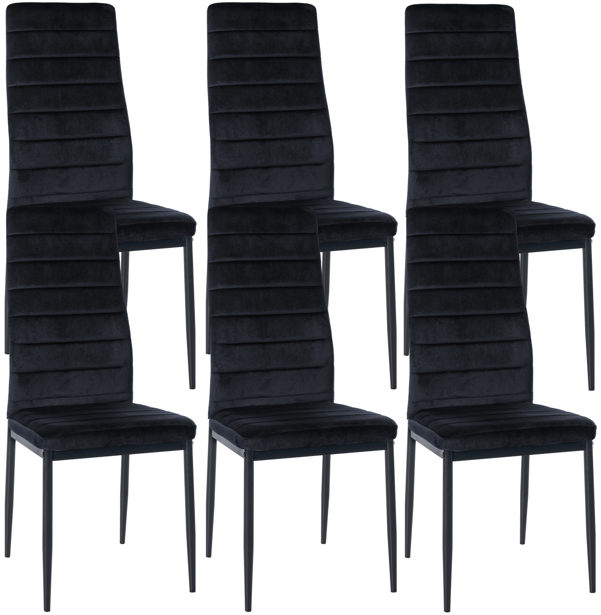 6er Set Esszimmerstühle Mayfair Samt