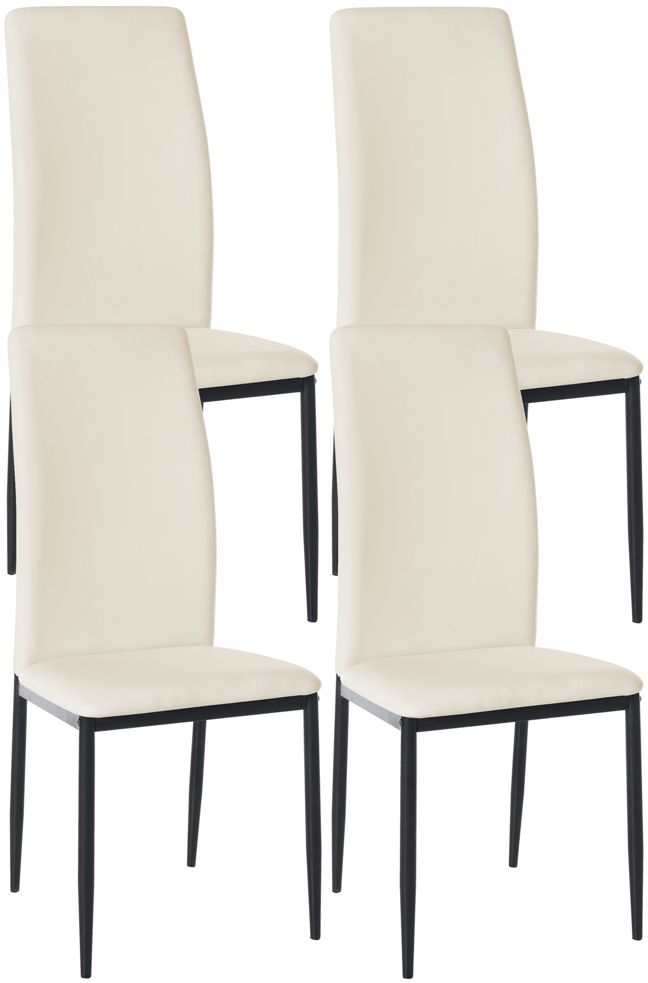 4er Set Esszimmerstühle Savino Kunstleder