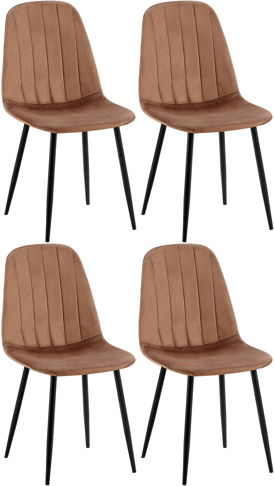 4er Set Esszimmerstuhl Baxter Samt