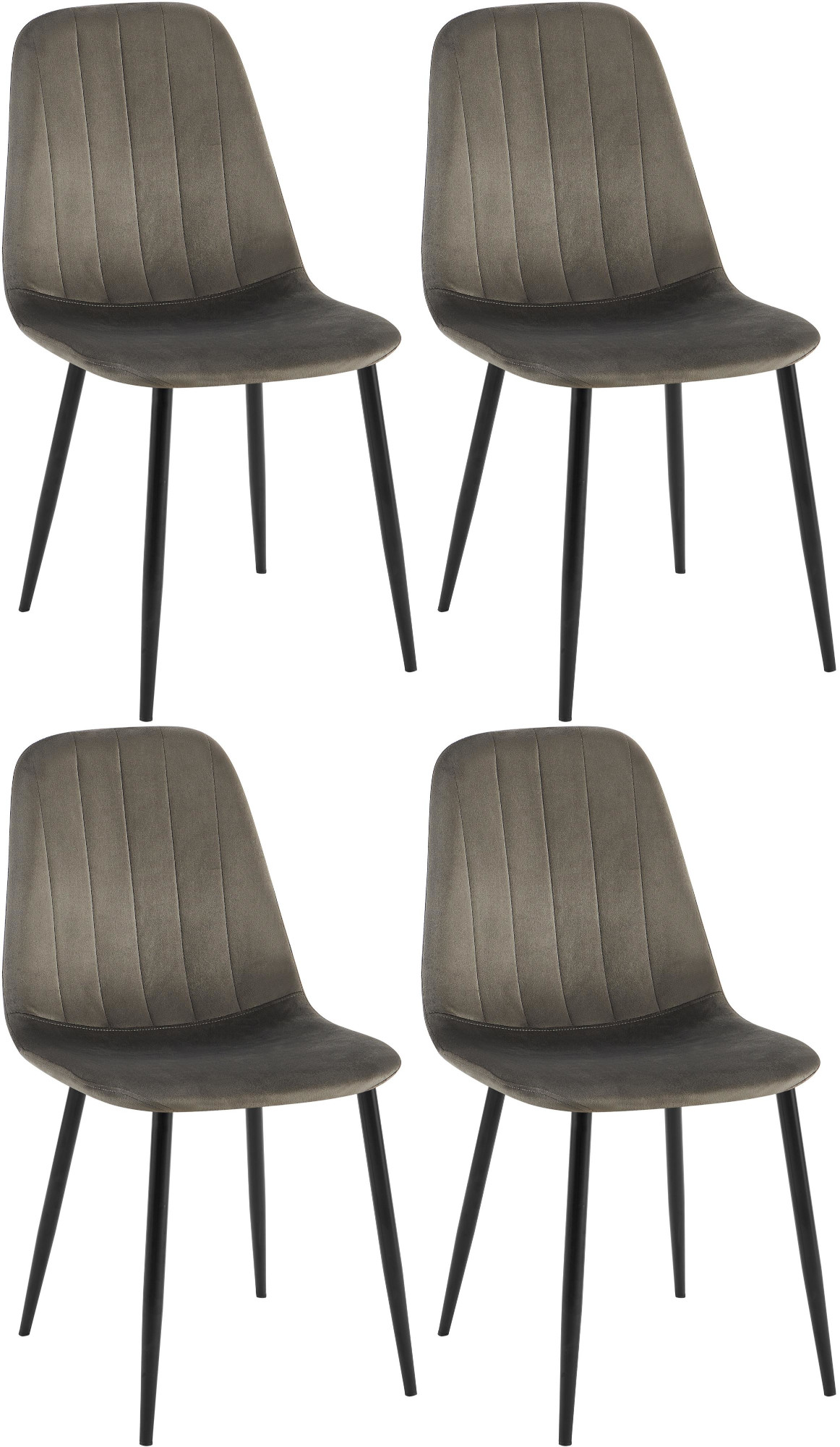 4er Set Esszimmerstuhl Baxter Samt