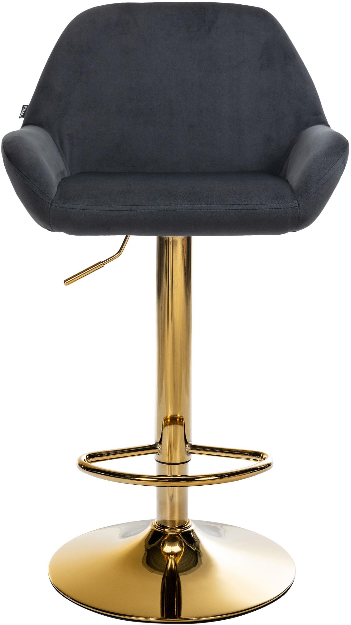 2er Set Barhocker Braga Gold Samt - Image 4