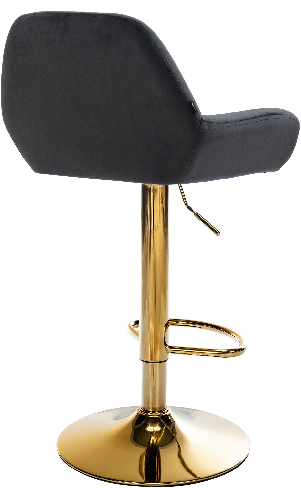 2er Set Barhocker Braga Gold Samt - Image 6