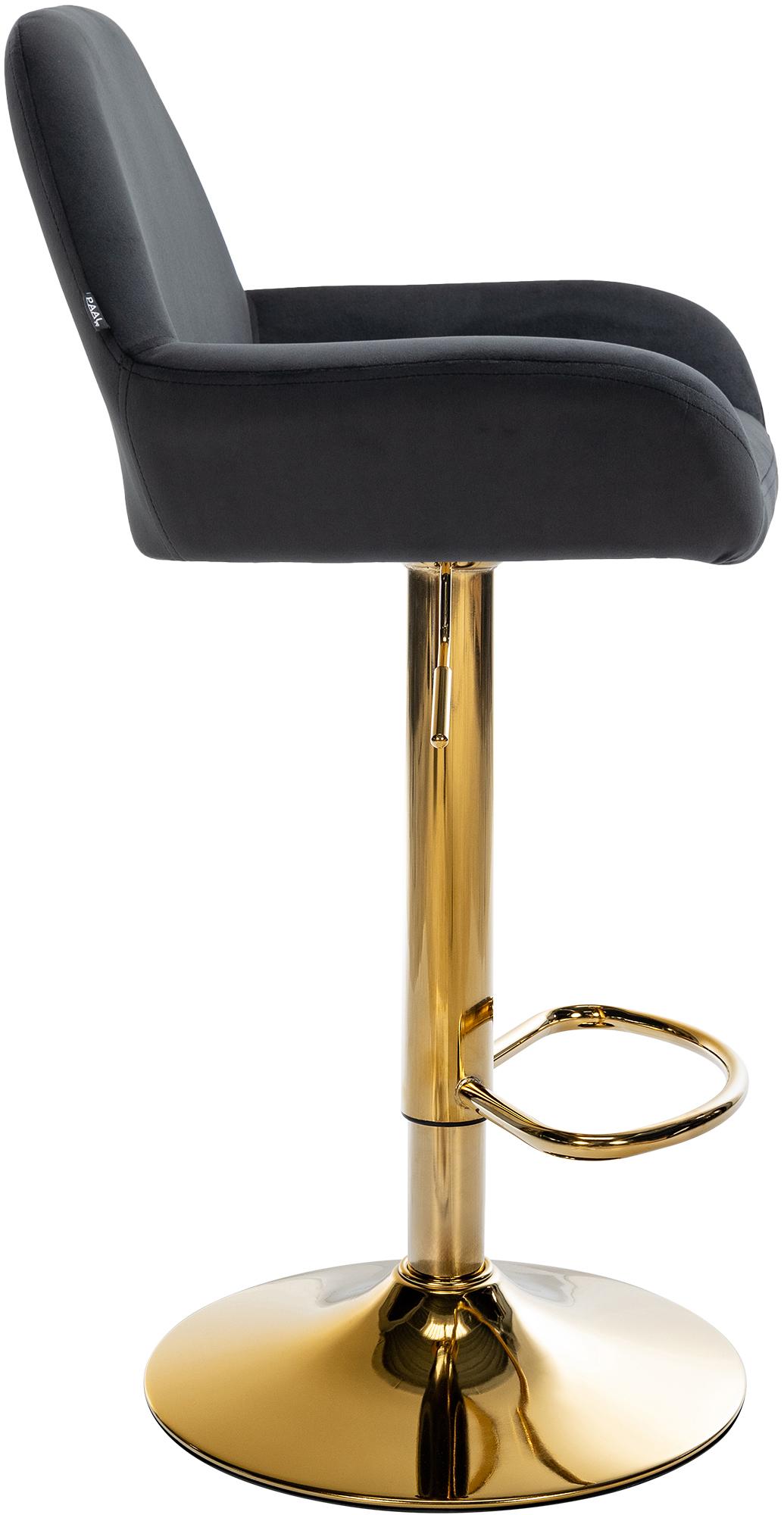 2er Set Barhocker Braga Gold Samt - Image 5