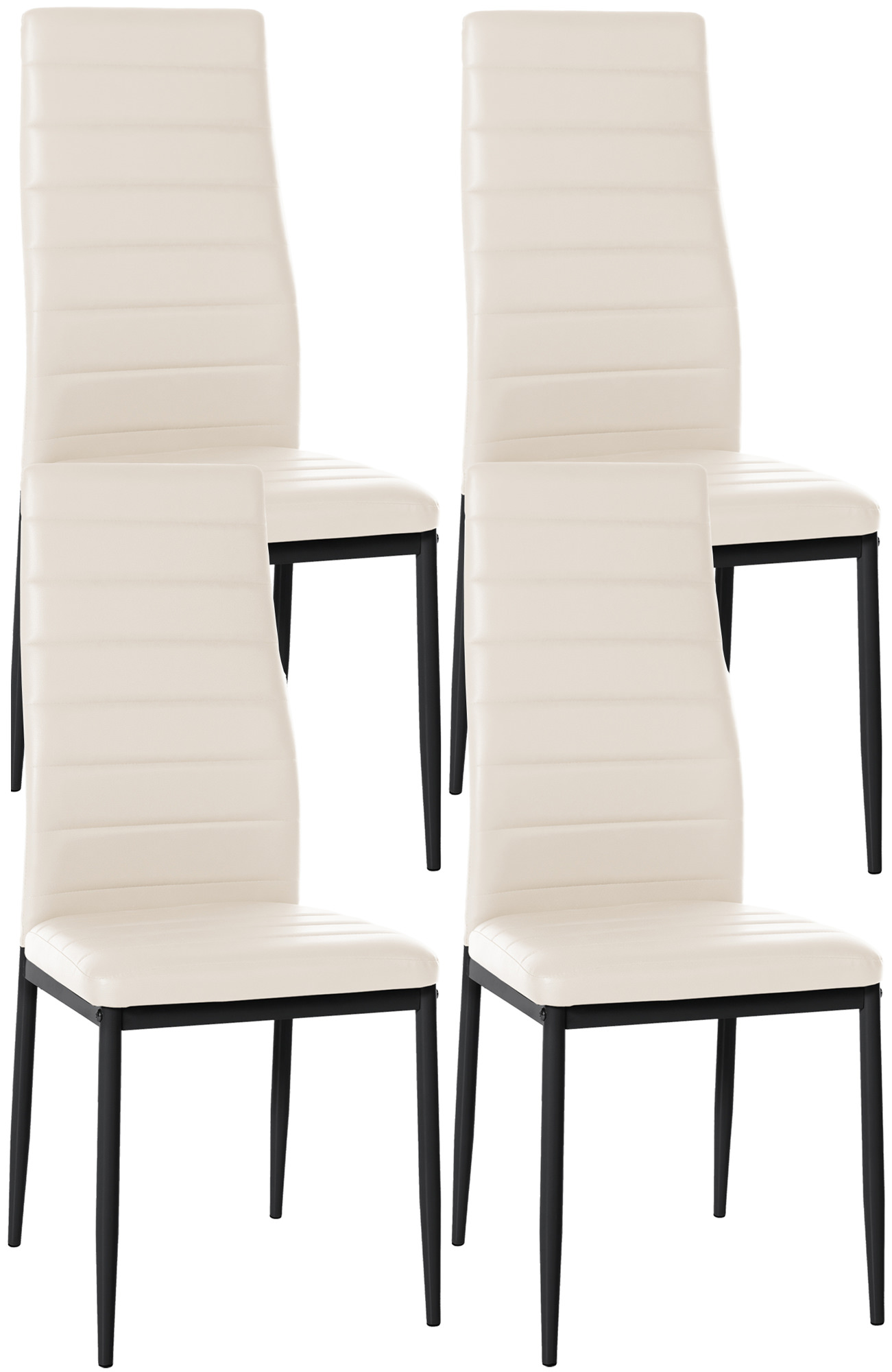 4er Set Esszimmerstühle Mayfair Kunstleder