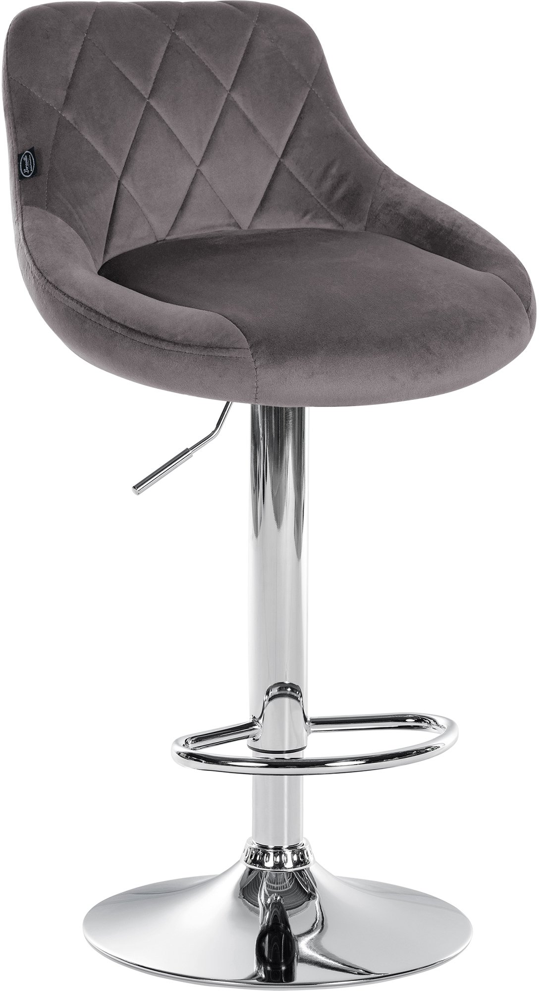 2er Set Barhocker Lazio Samt Chrom - Image 3