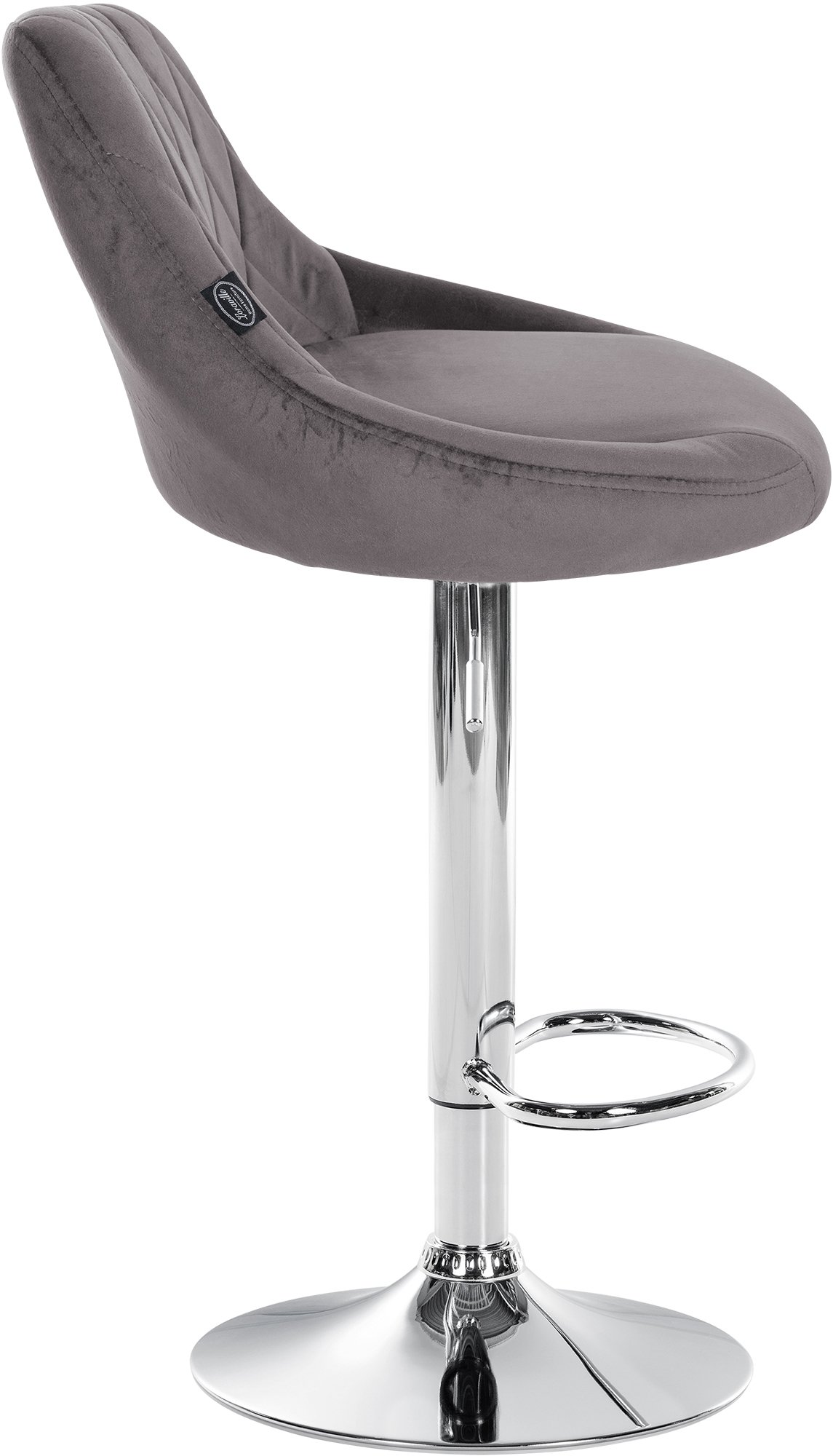 2er Set Barhocker Lazio Samt Chrom - Image 5