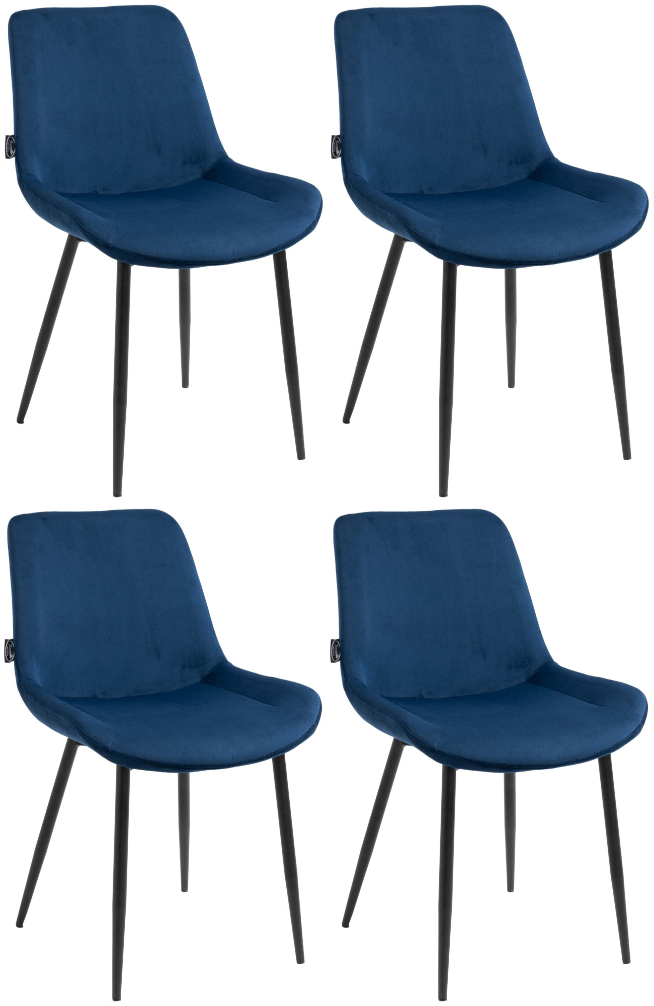 4er Set Esszimmerstühle Victoria Samt