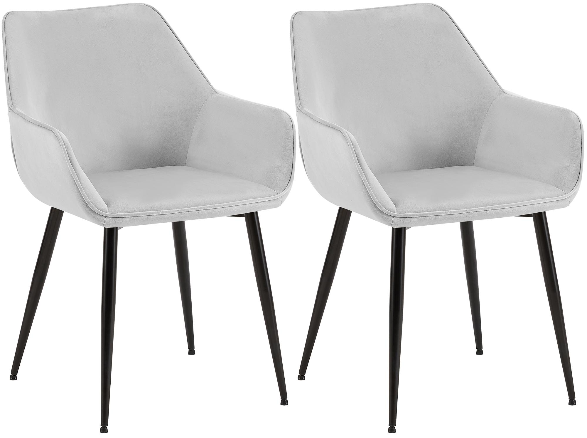 2er Set Esszimmerstuhl Vessa Samt
