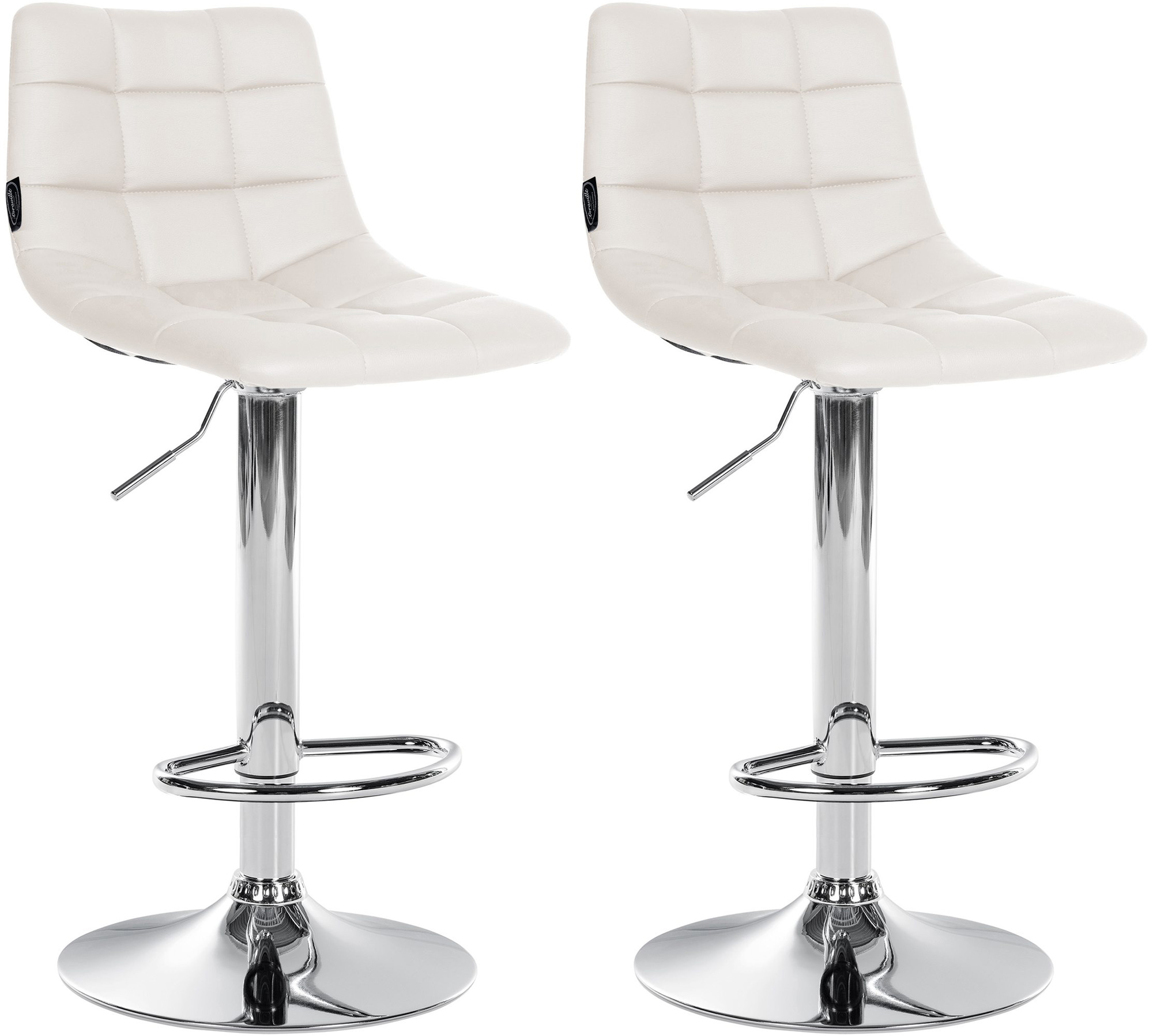 2er Set Barhocker Jerry Kunstleder Chrom