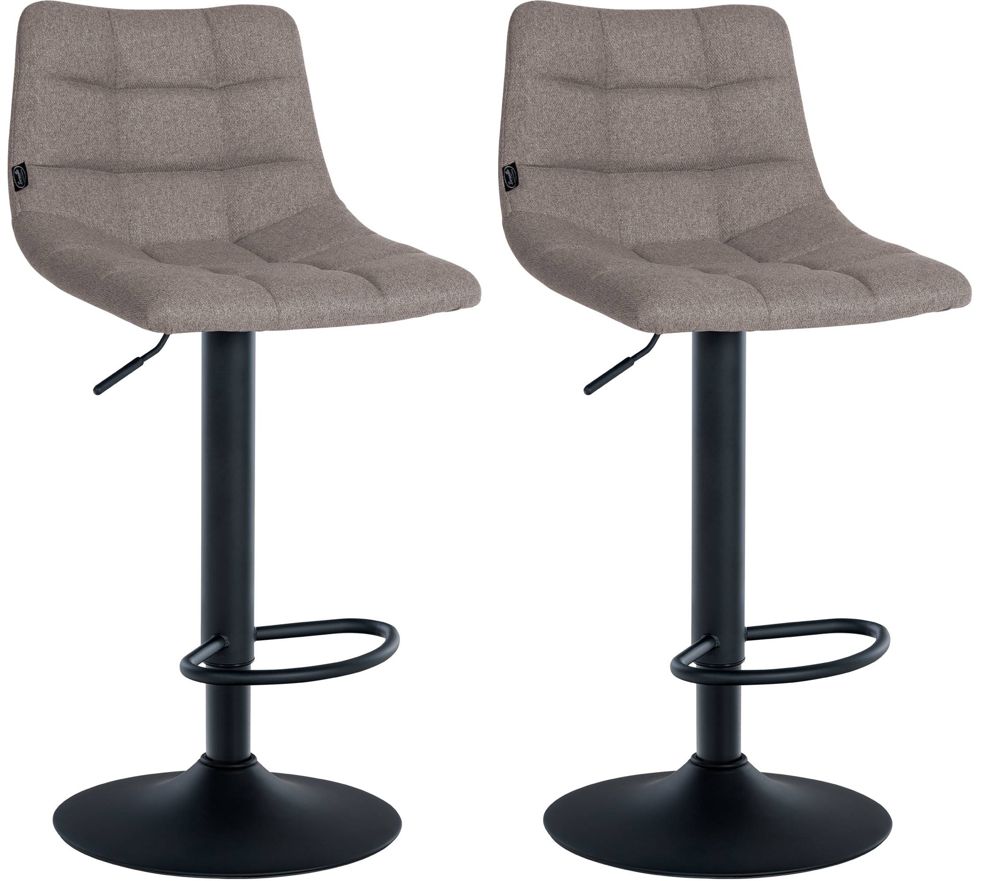 2er Set Barhocker Jerry Stoff Schwarz
