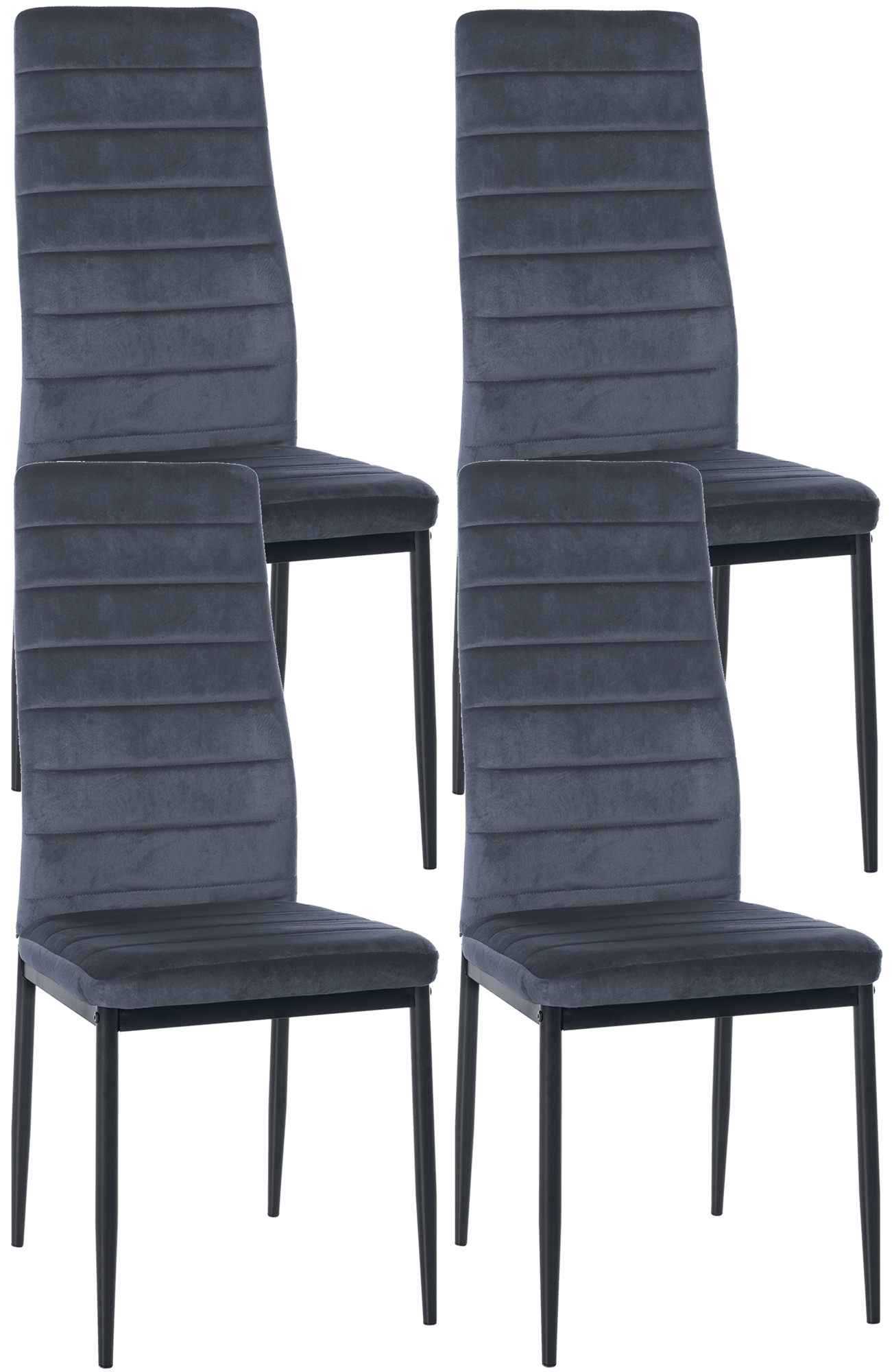 4er Set Esszimmerstühle Mayfair Samt