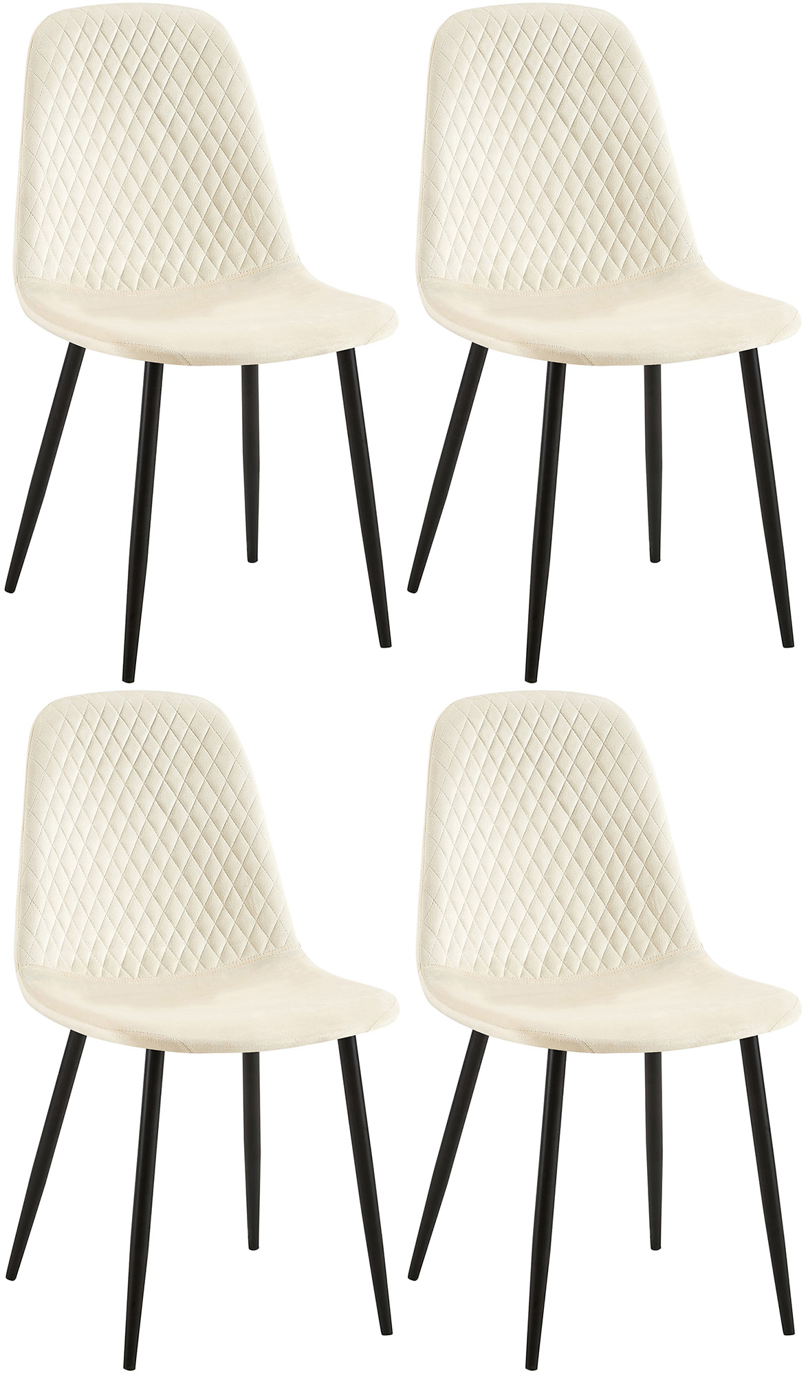 4er Set Stühle Giverny Samt