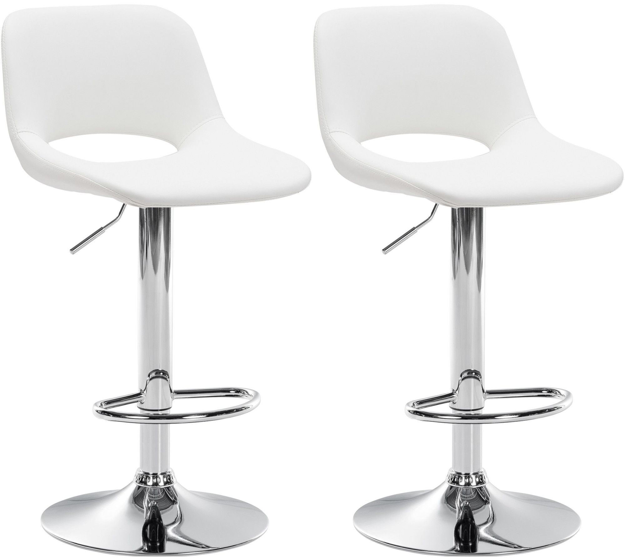 2er Set Barhocker Camden Kunstleder Chrom - Image 4