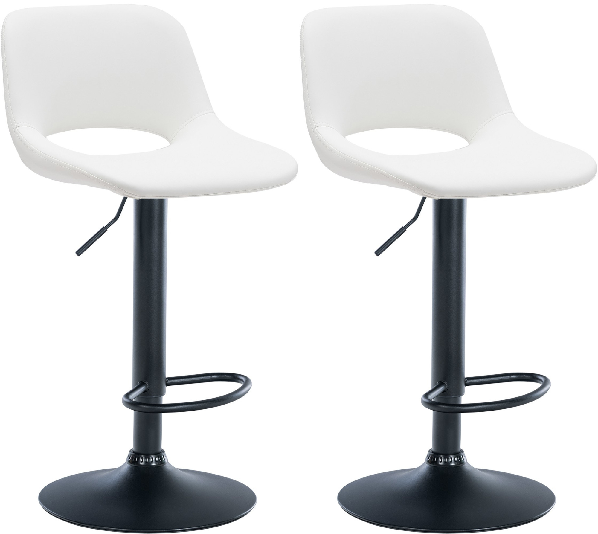 2er Set Barhocker Camden Kunstleder Schwarz - Image 5