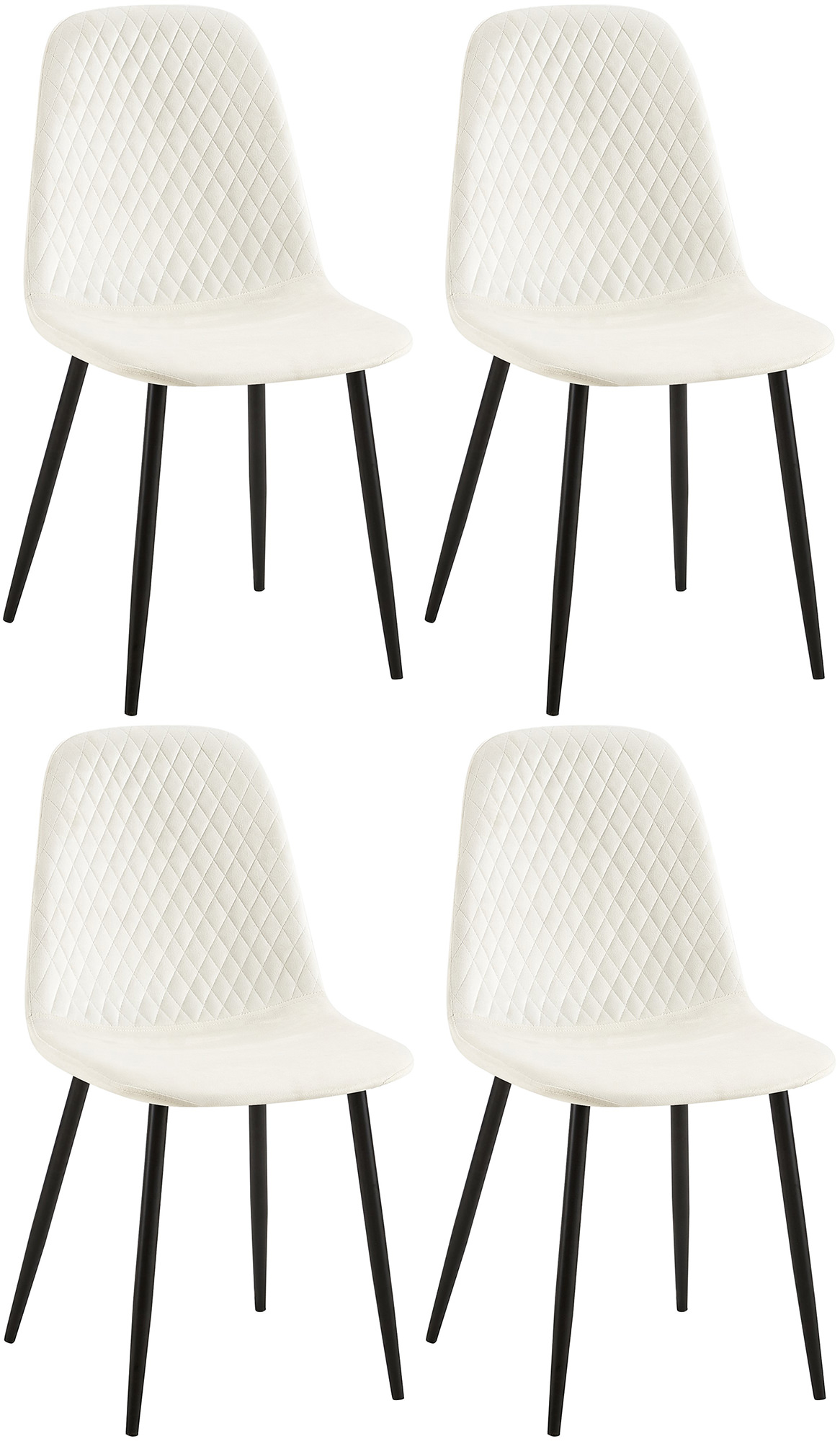 4er Set Stühle Giverny Samt