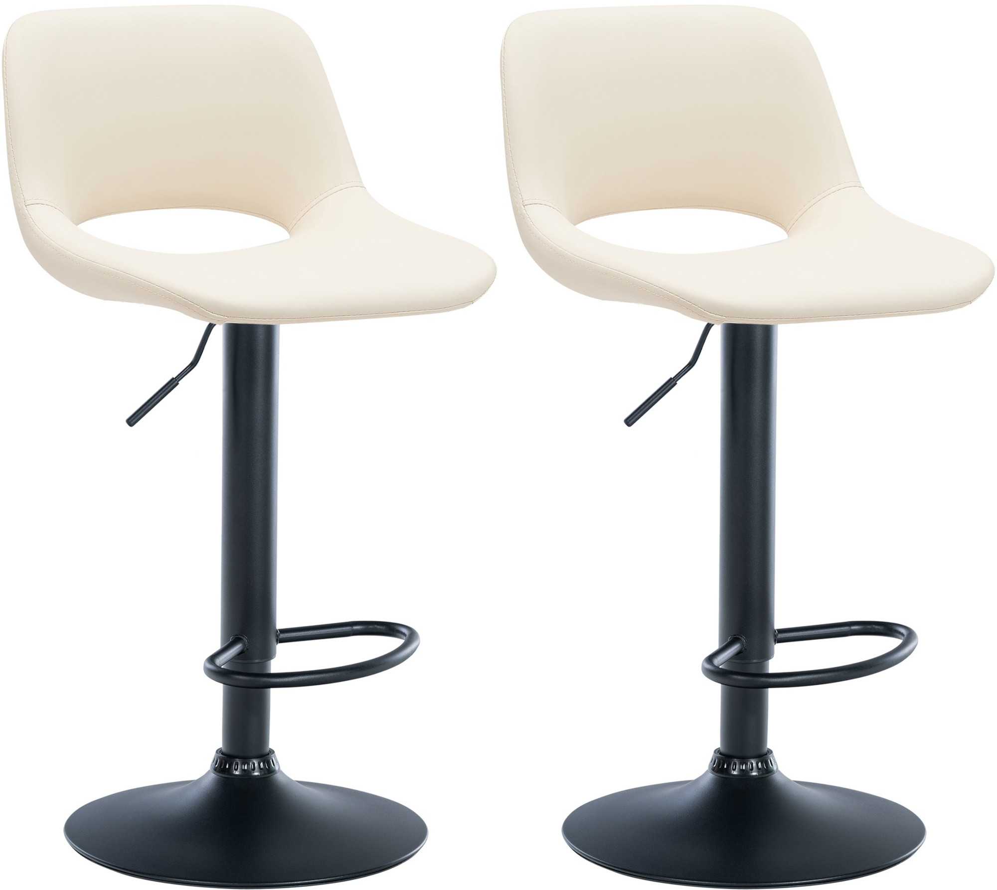 2er Set Barhocker Camden Kunstleder Schwarz - Image 5