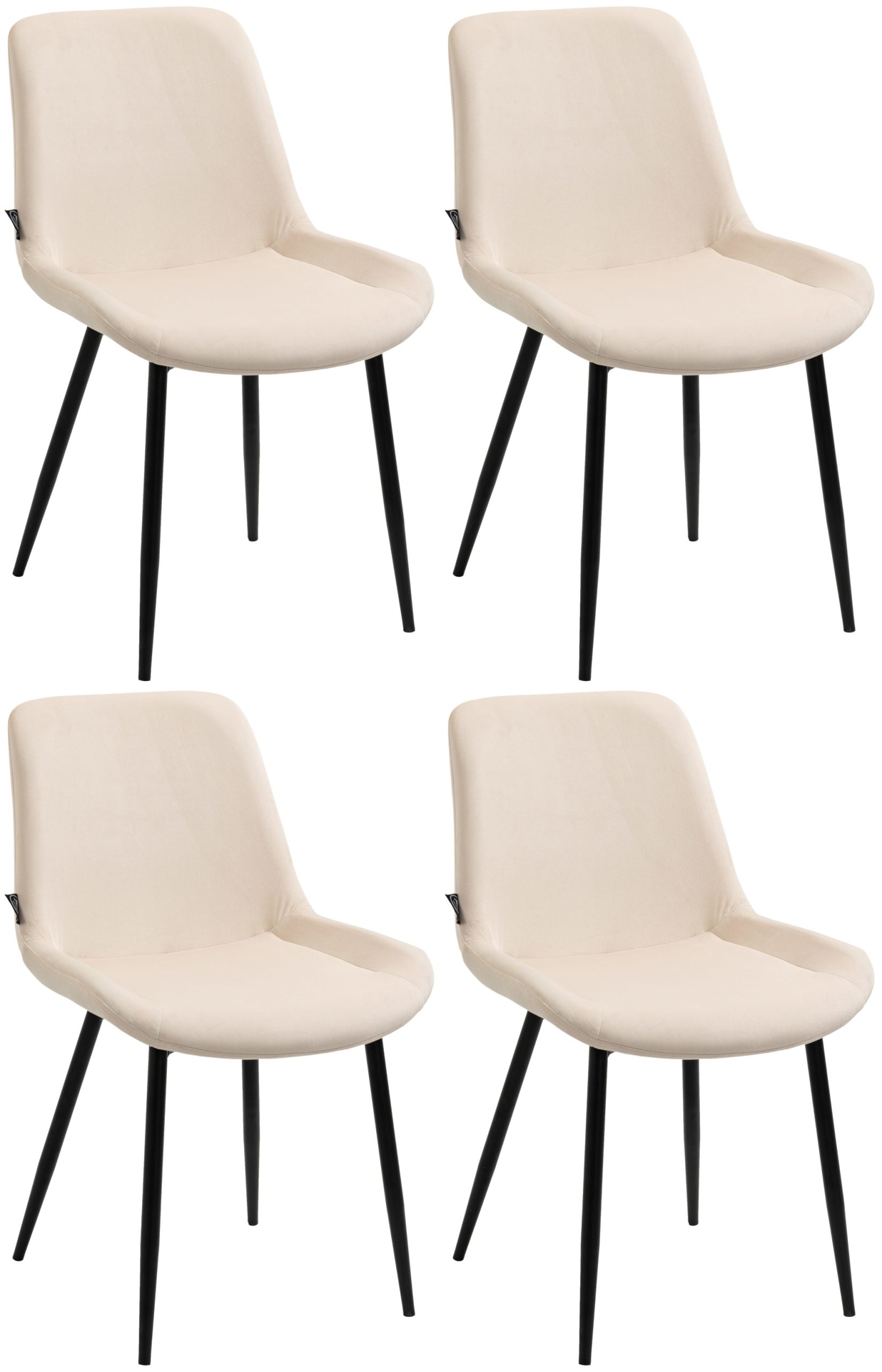 4er Set Esszimmerstühle Victoria Samt